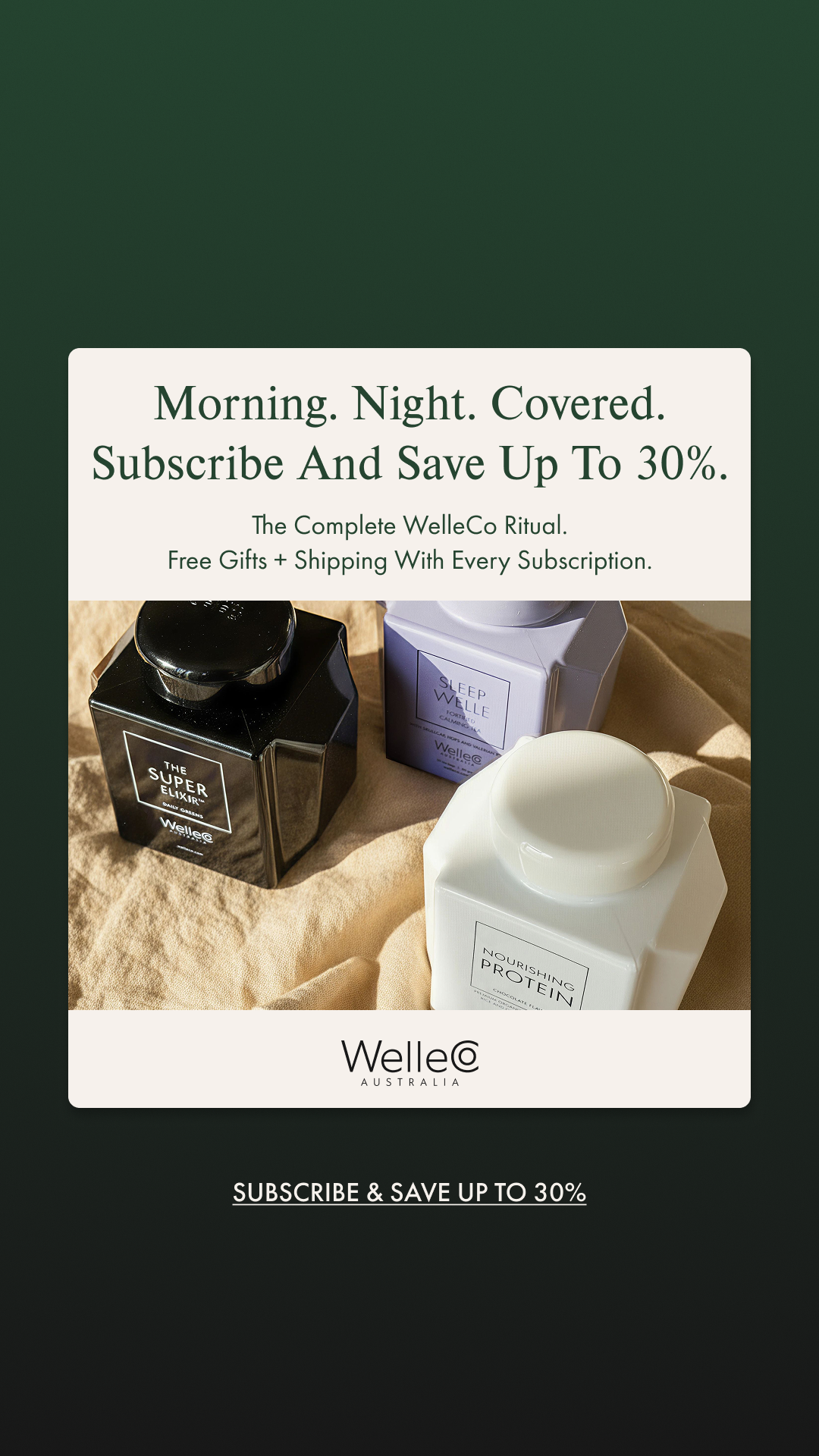 WelleCo Facebook ad