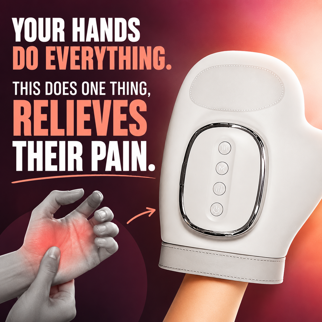 Kallon Facebook ad: Stop the Ache. Restore Your Grip.