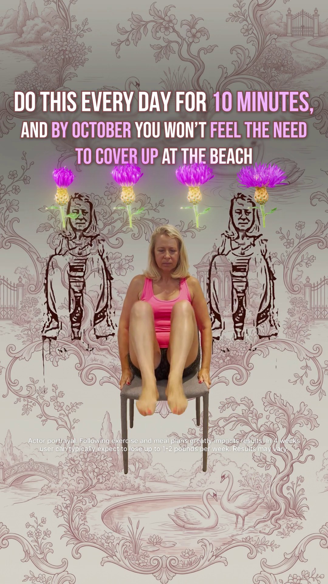 Tori Repa Facebook ad: Start Chair Yoga routine