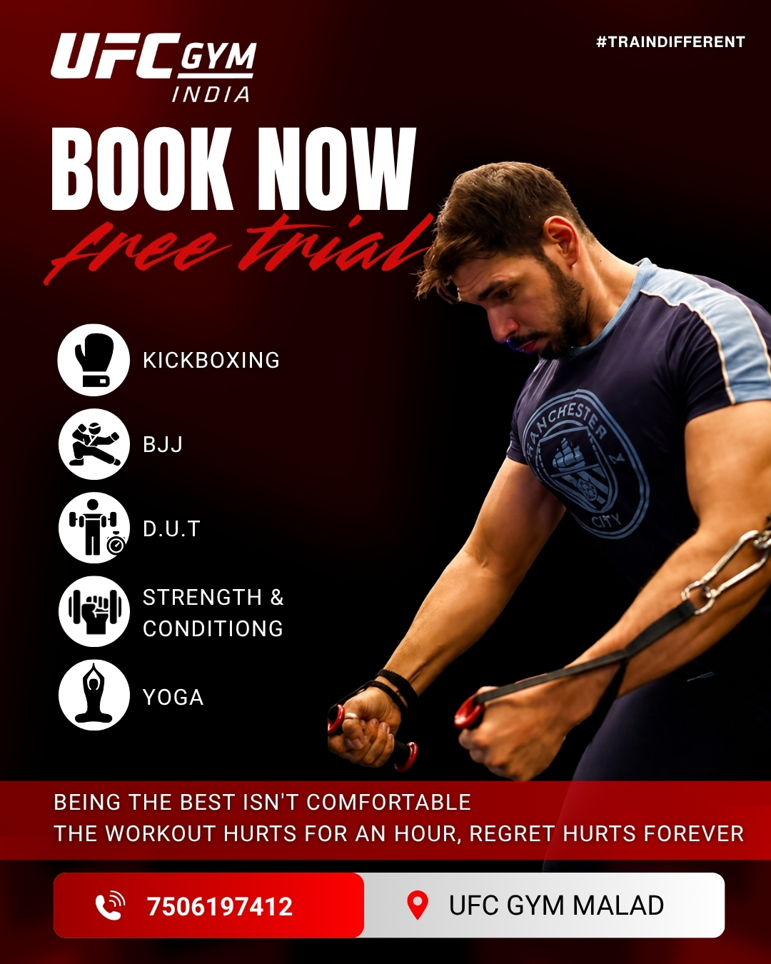 UFC GYM Malad Facebook ad: Your fitness journey starts with one decision.