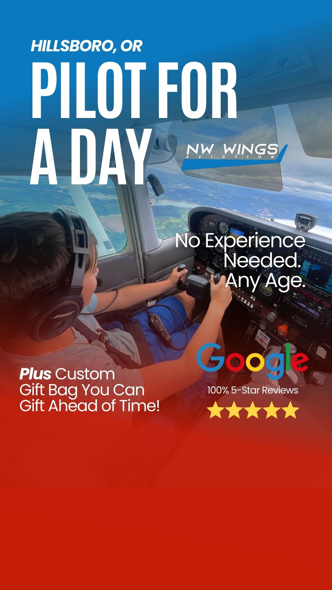 NW Wings Aviation Facebook ad from Jan 3, 2026