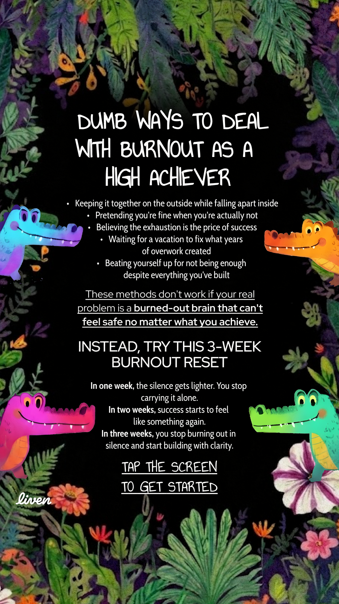 Liven: Self-Discovery Community Facebook ad