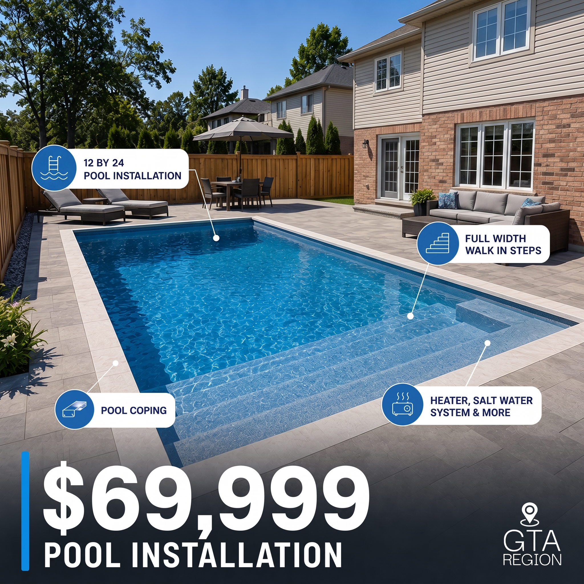 Strong Base Group Facebook ad: Pool Construction Company