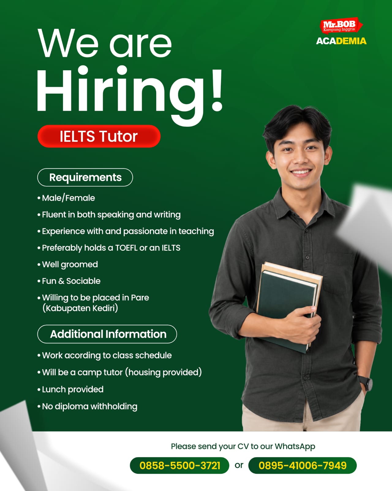 Mr Bob Kampung Inggris Facebook ad: Chat with us