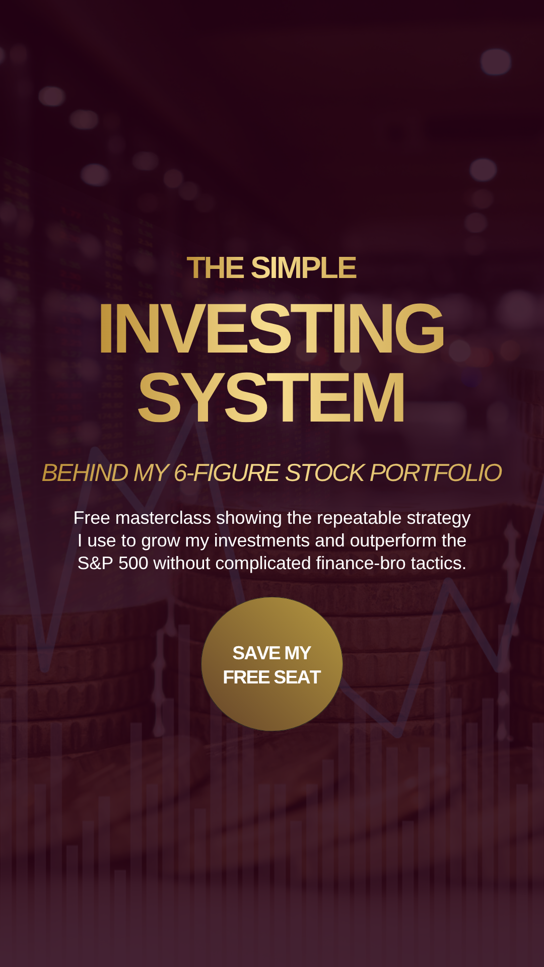 Invest with Nadeen Facebook ad: Beginner Investment Class For 9-5 Ladies