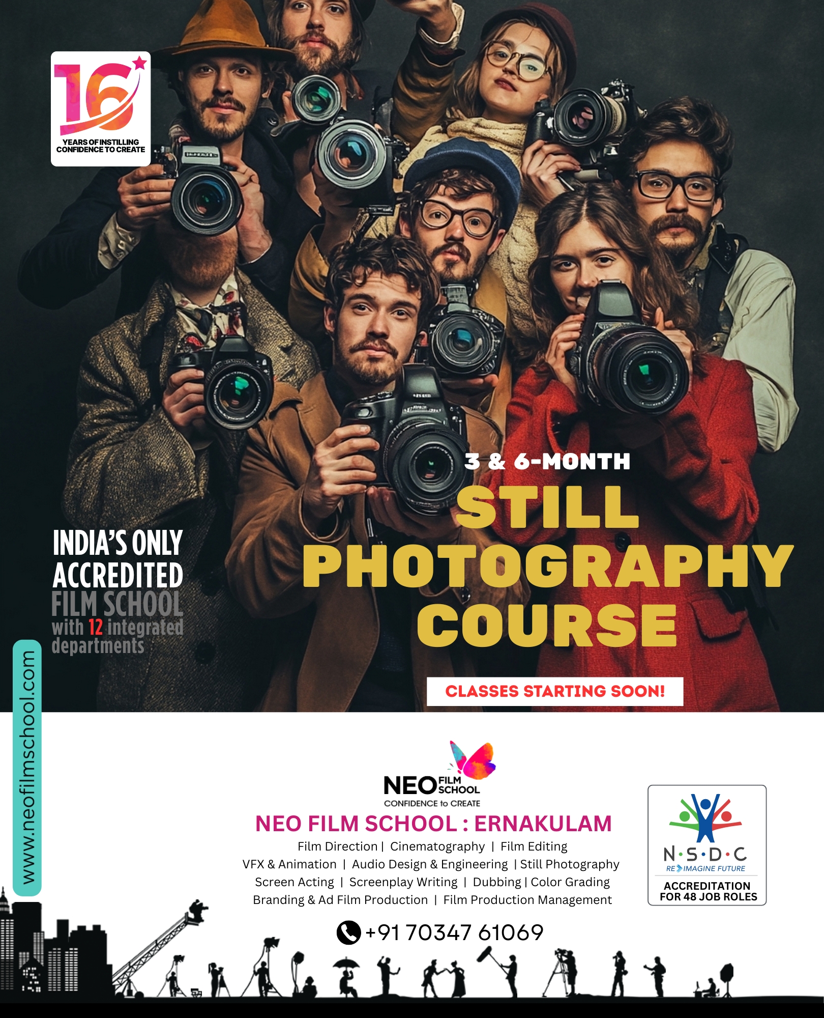 Neo Film School Facebook ad: Unlock Your Creative Vision