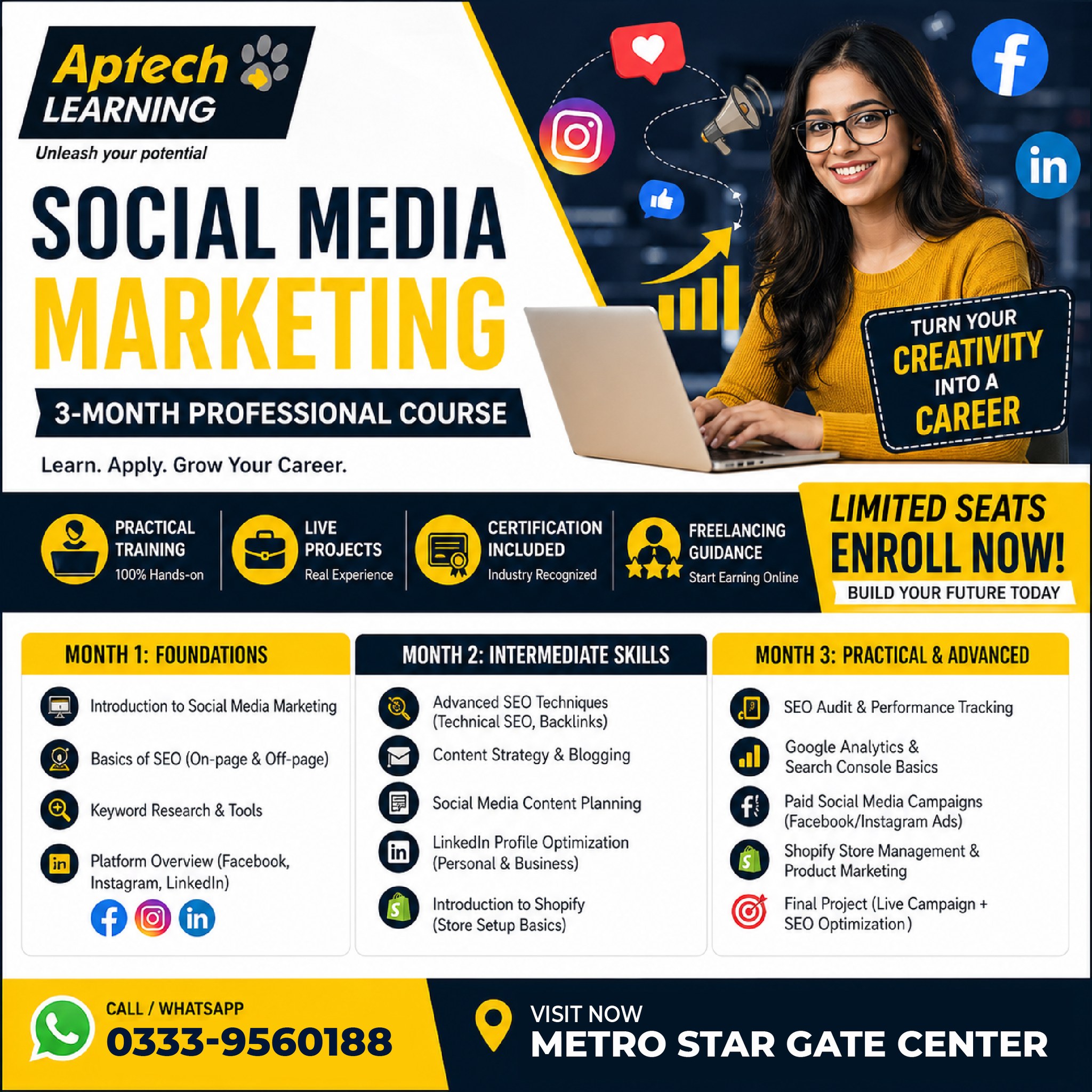 Aptech Metro Star Gate Facebook ad