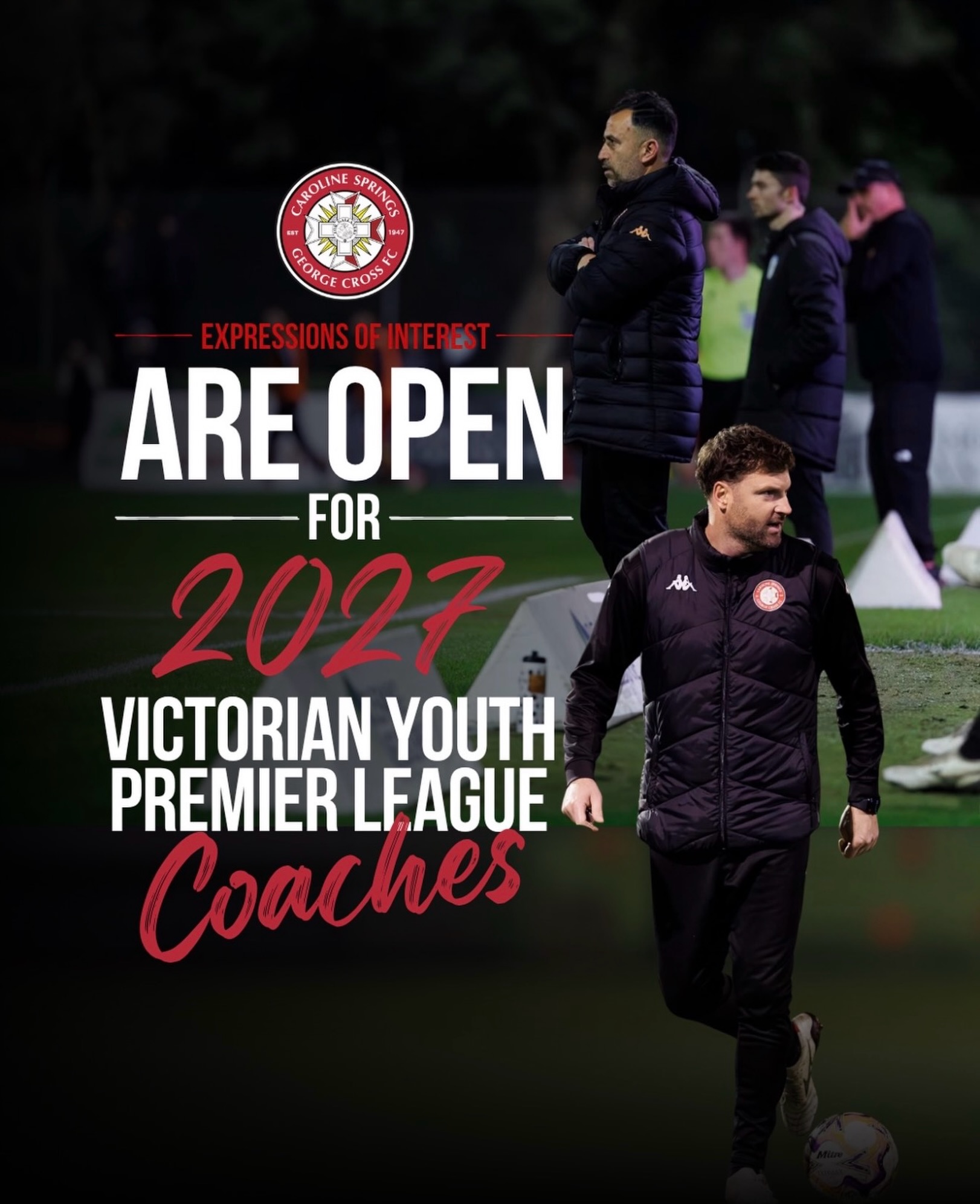 Caroline Springs George Cross FC Facebook ad: 2027 NPLM YPL Coaching EOI