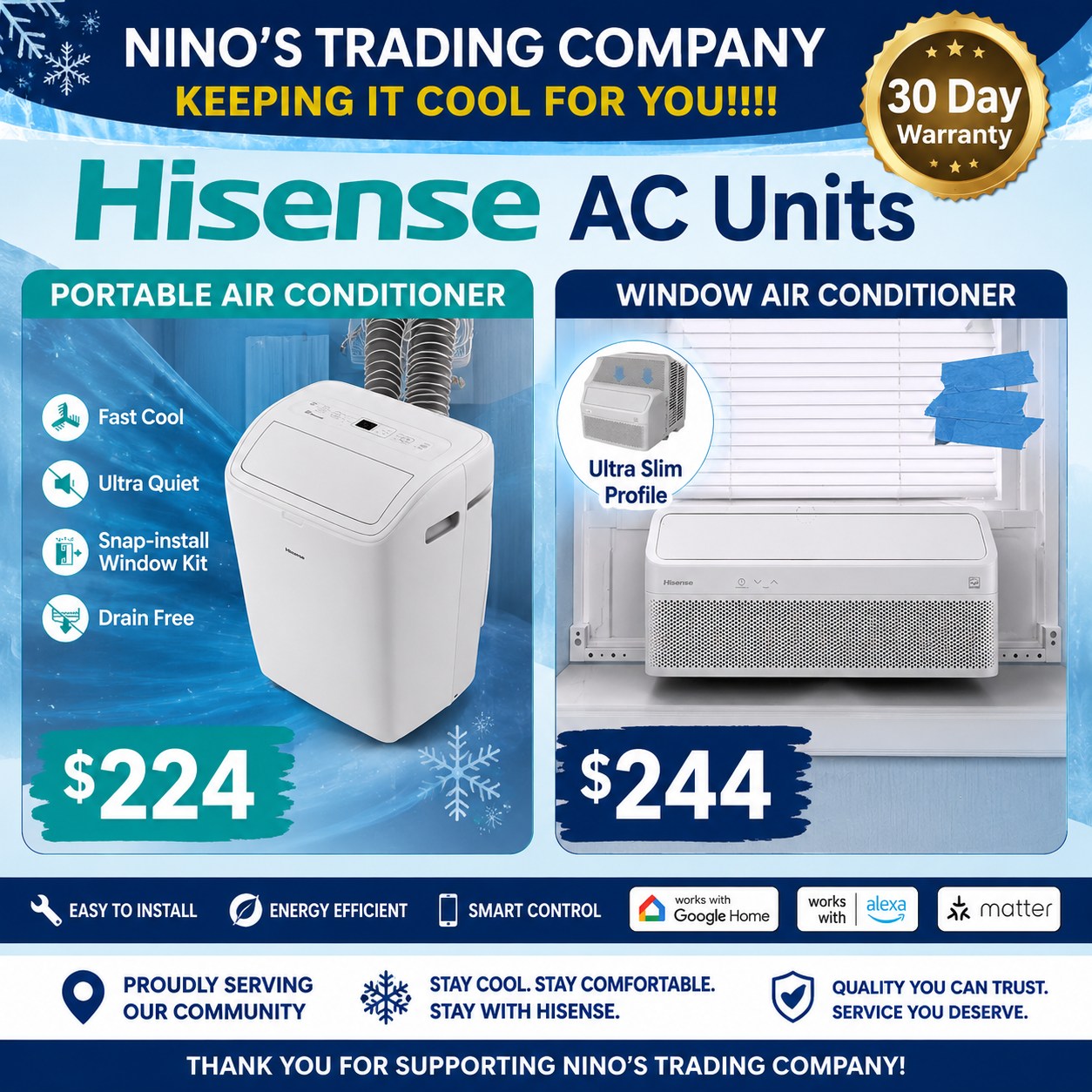 Nino's Trading Company - Fort Smith Facebook ad: Beat the Heat!