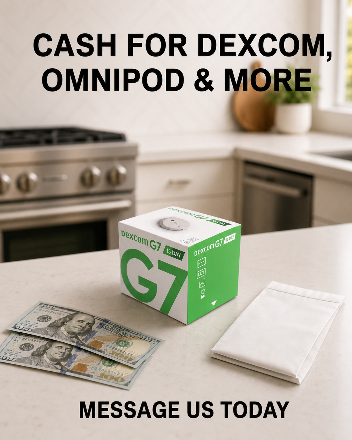 Rhode Island Diabetic Supply Buyers Facebook ad: Cash Same Day!