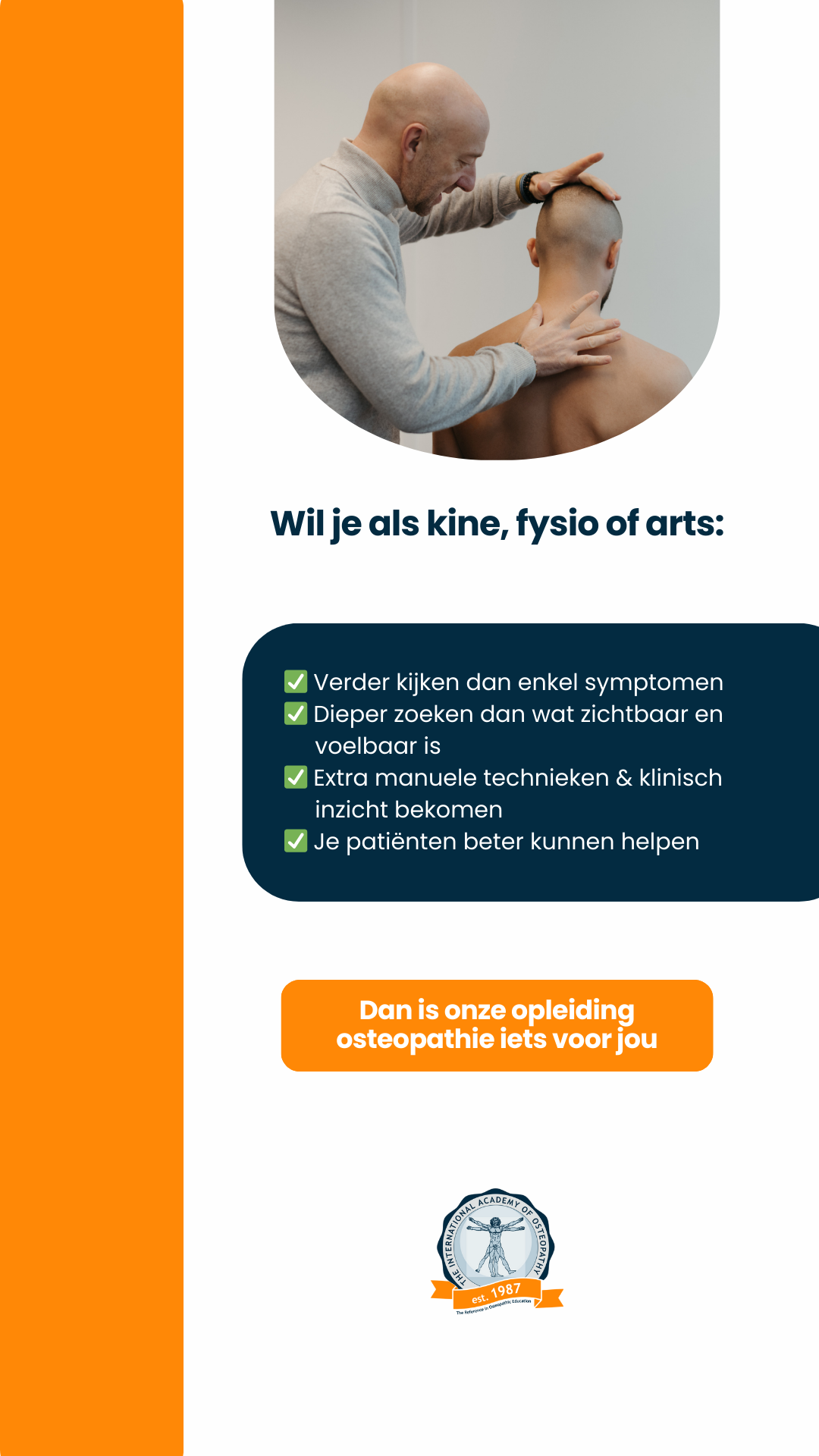 The International Academy of Osteopathy Facebook ad