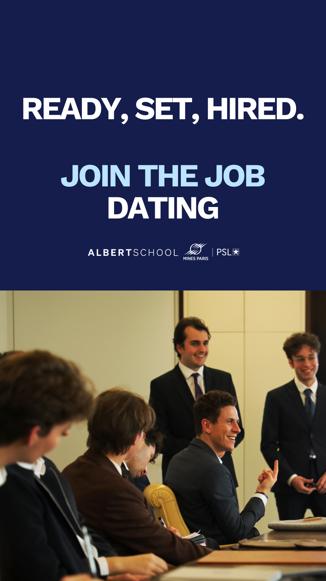 Albert School of Business & Data Facebook ad from Dec 23, 2025