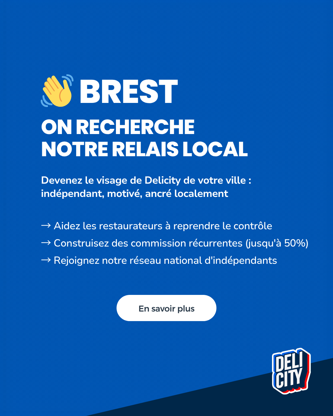 Delicity Pro Facebook ad: Devenez Partenaire Delicity à Brest