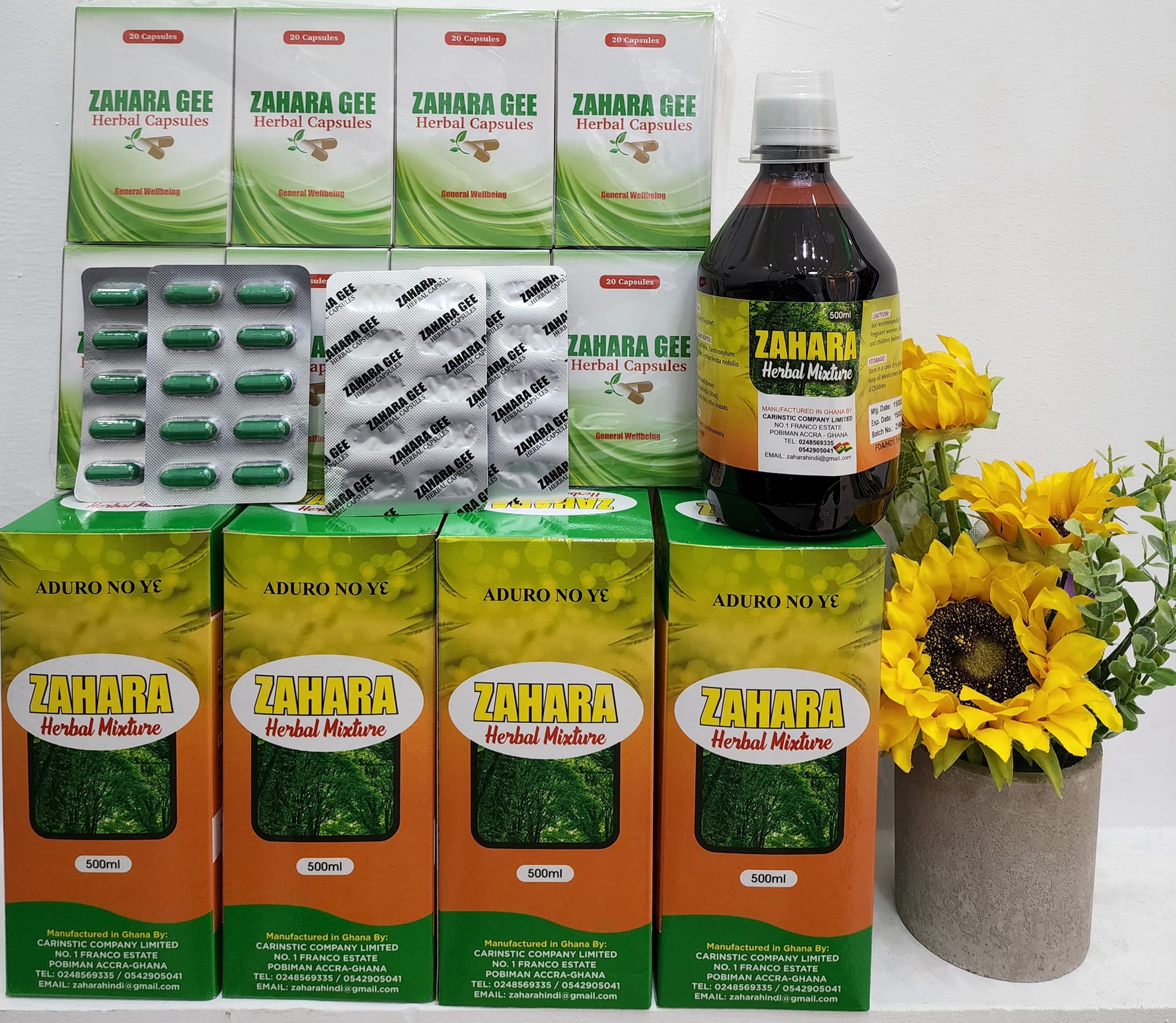 Zahara Mixture & Zahara Gee Capsules Facebook ad: EFFECTIVE FOR THE TREATMENT OF