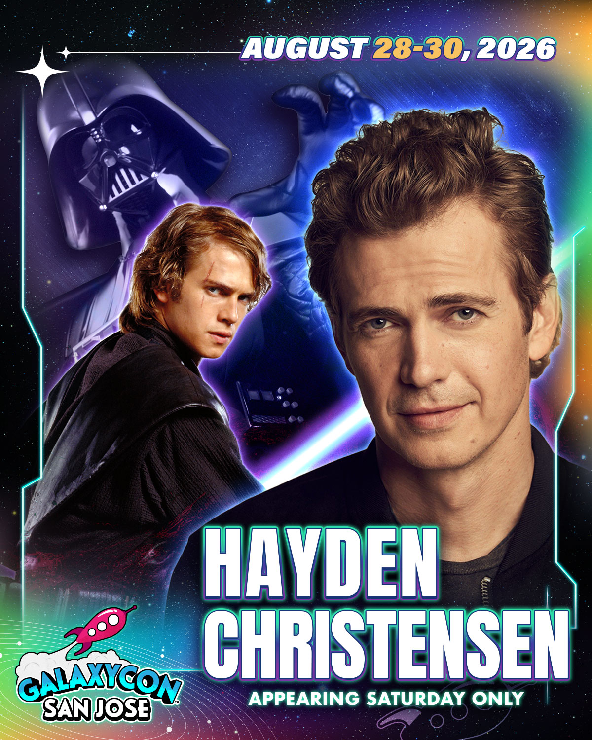 GalaxyCon San Jose Facebook ad: Hayden Christensen is joining the GalaxyCon San Jose…