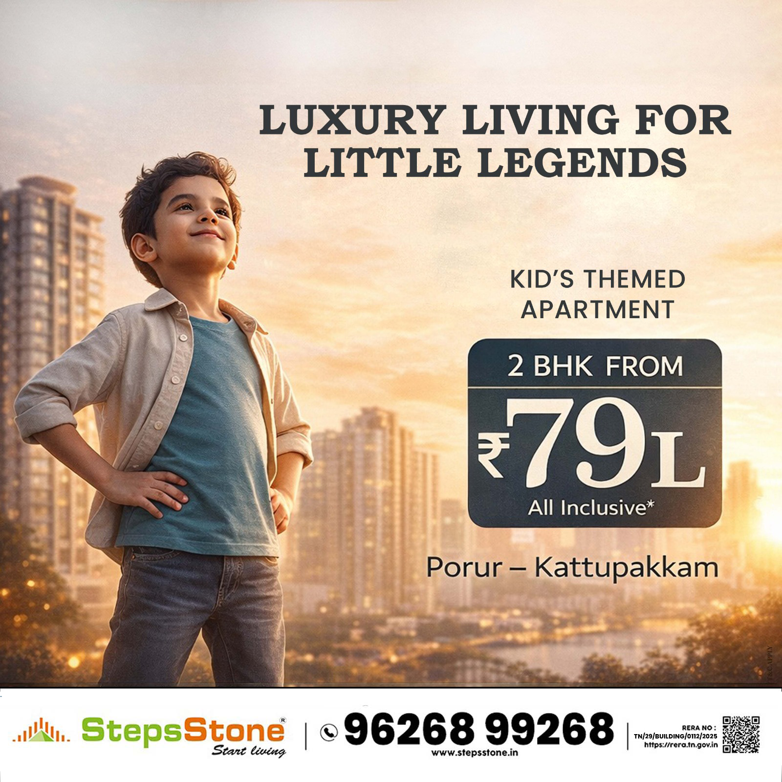 Apartments in Porur Facebook ad: Just 900 meters from Metro Station!