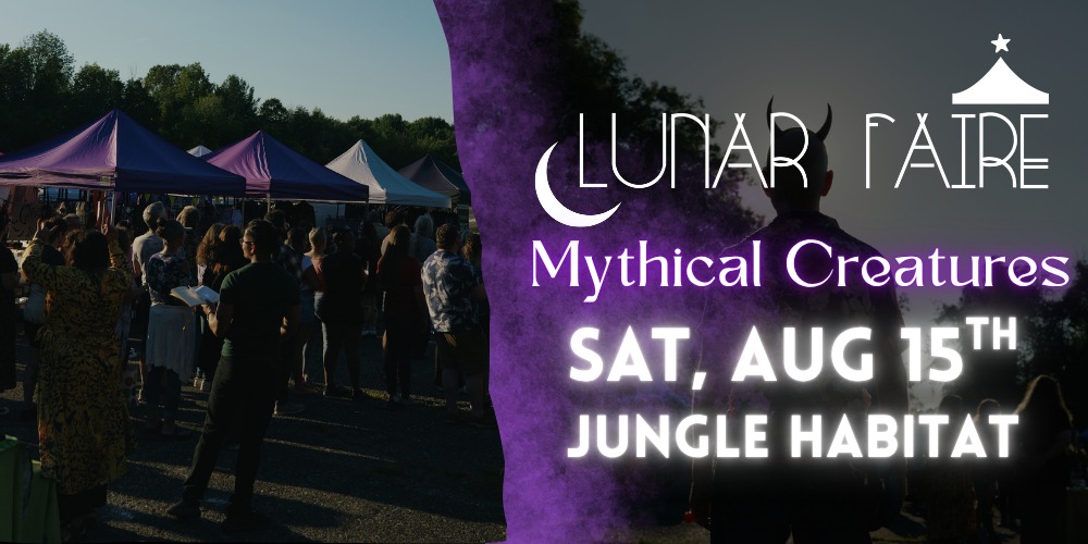 Lunar Faire Facebook ad: Lunar Faire Night Market: Mythical Creatures at Jungle…