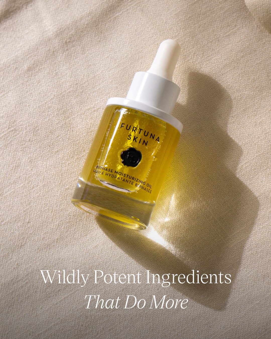 Furtuna Skin Facebook ad: Clinically proven results, wildly potent ingredients.