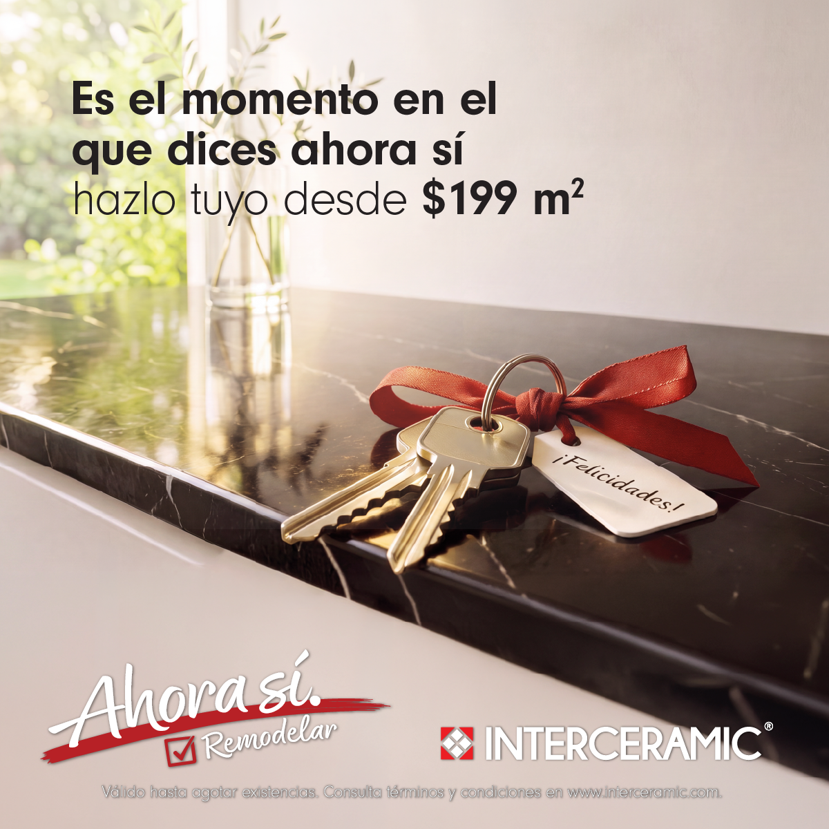 Interceramic Facebook ad: Ya elegiste tu piso, ahora completa el proyecto…