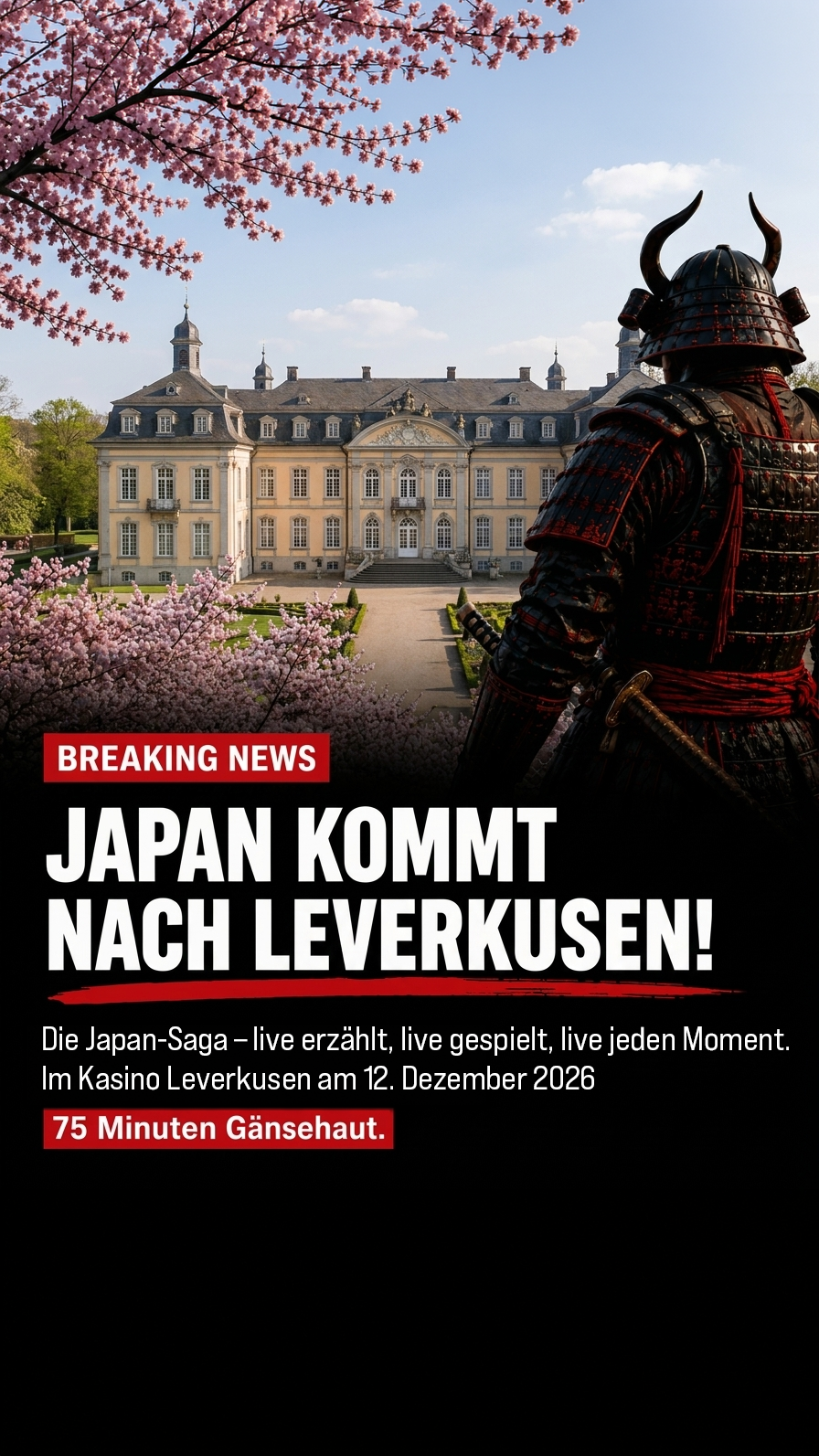 Dreamlight Concert Facebook ad: Japan, Die Saga einer Nation | Live-Erzählung in Leverkusen