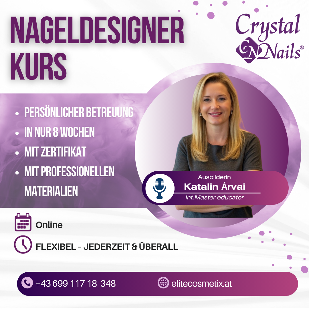 Crystal Nails Österreich Facebook ad: Zertifizierte Nageldesignerin werden, 100% online!