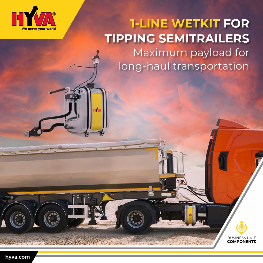 Hyva Facebook ad: Maximum payload for long-haul transportation