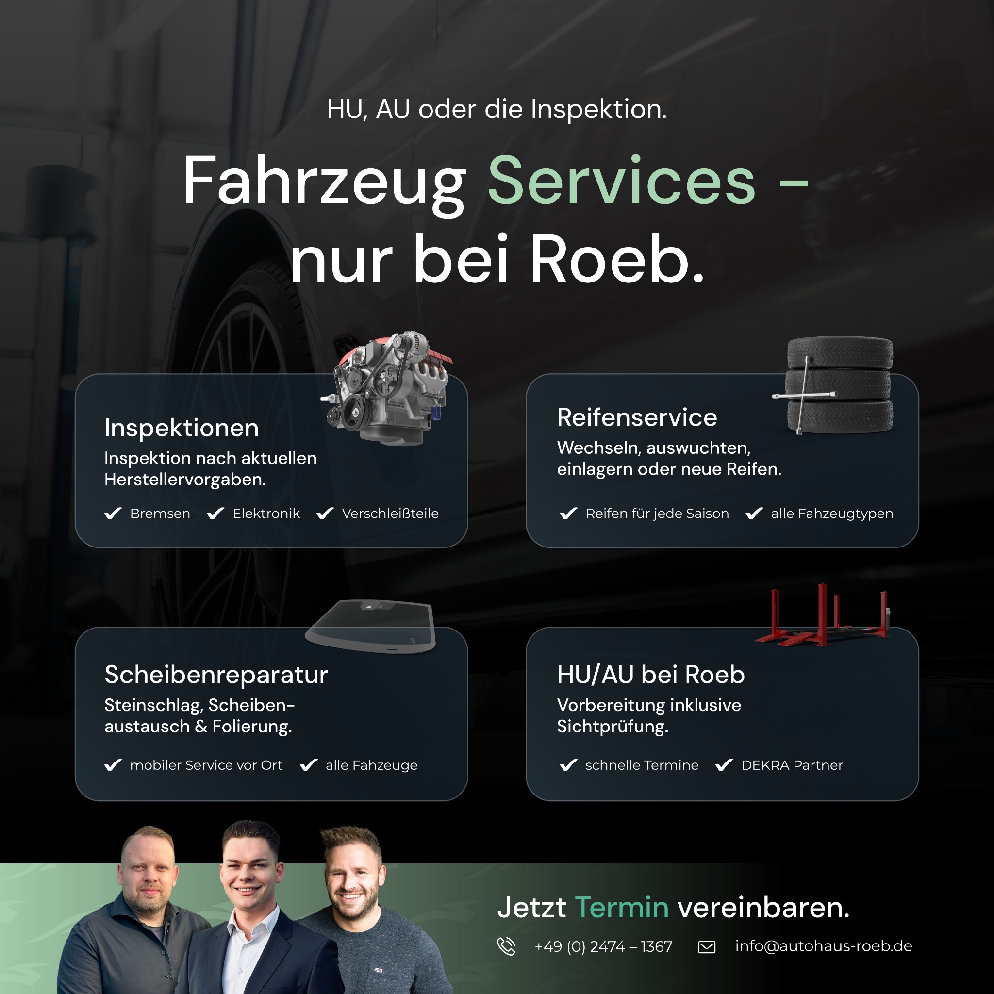 Autohaus Roeb Facebook ad: Einfach. Persönlich. Zuverlässig.