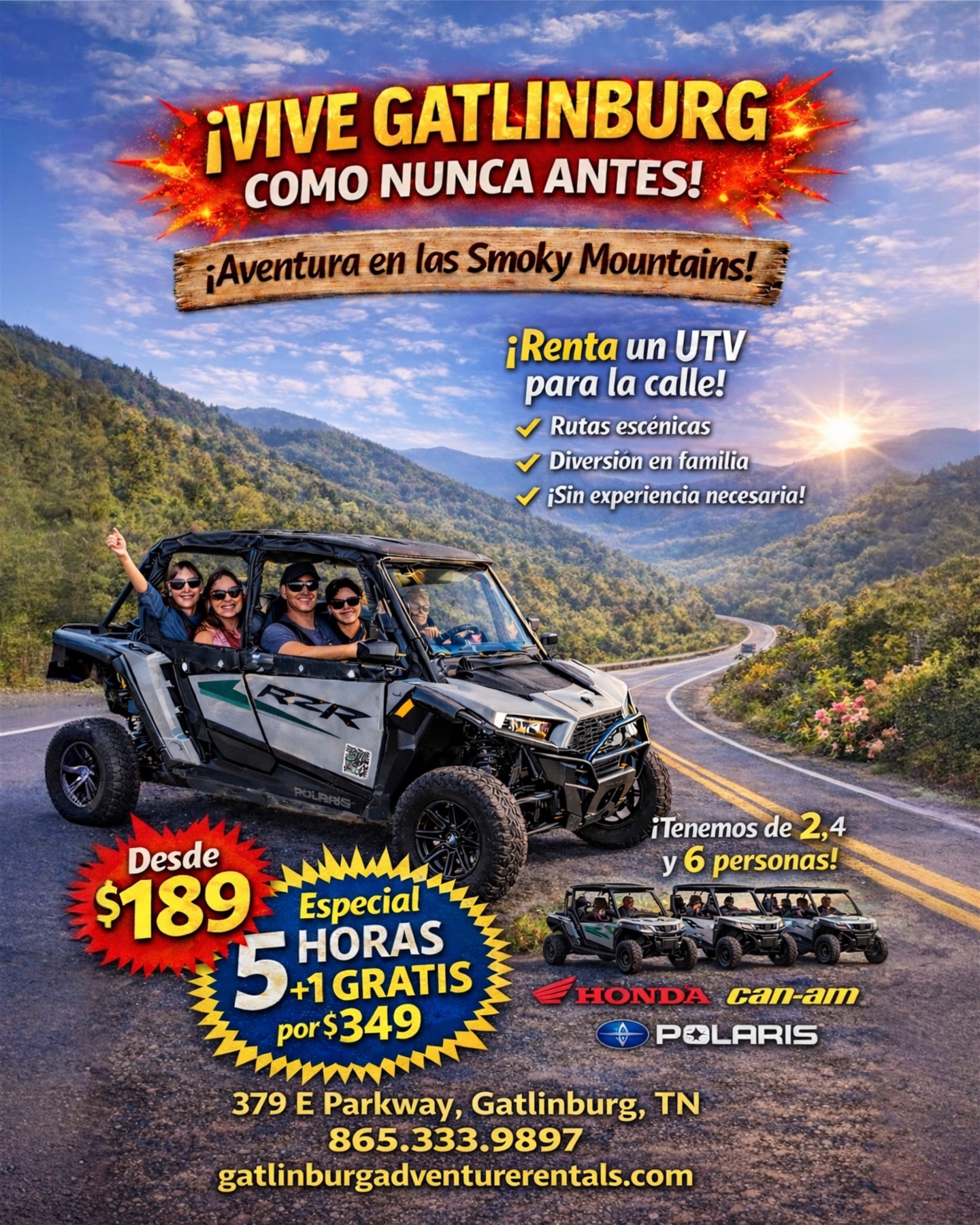 Gatlinburg Adventure Rentals Facebook ad