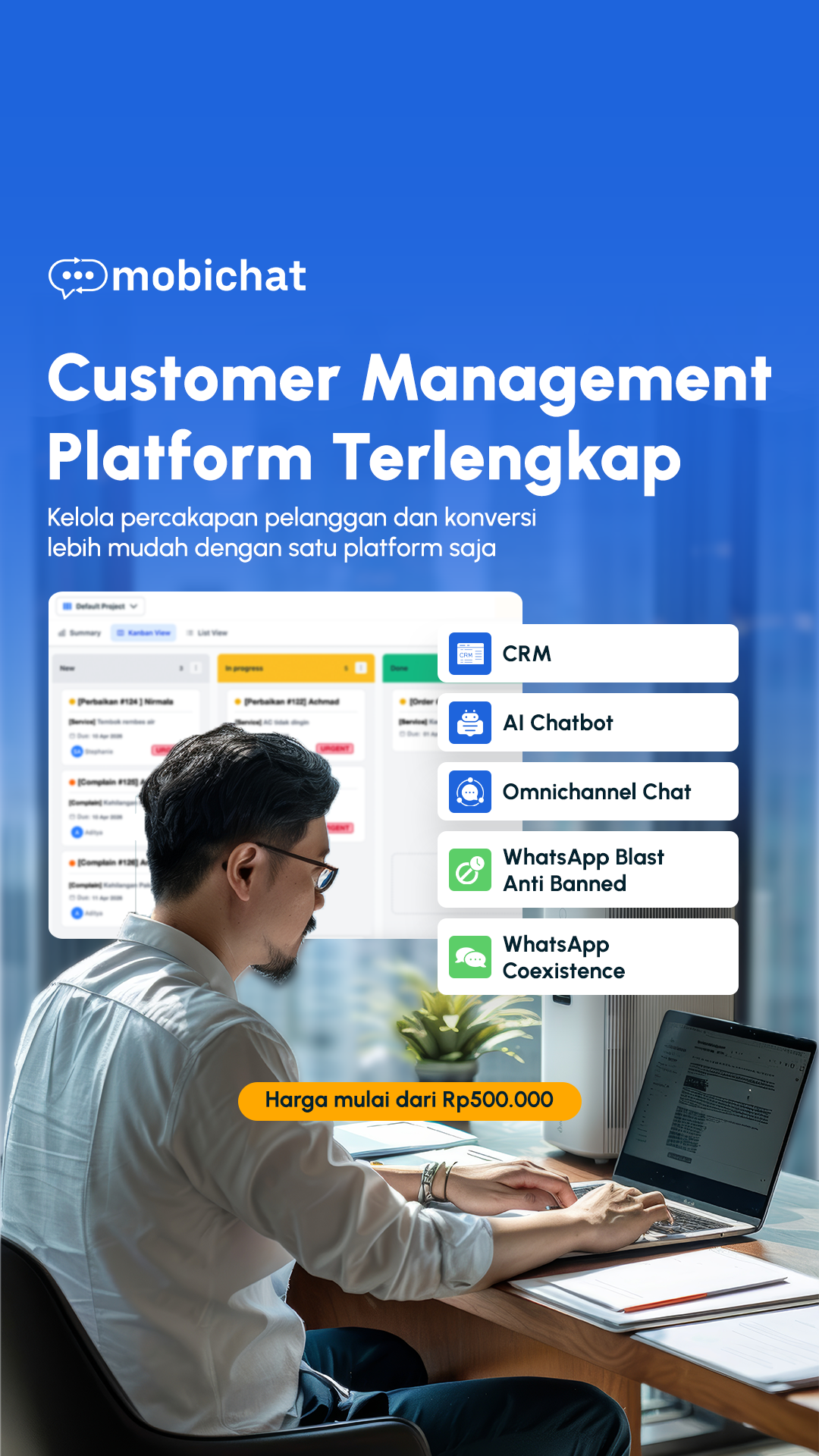 Mobichat.id Facebook ad: Customer Management Tools Fitur Terlengkap