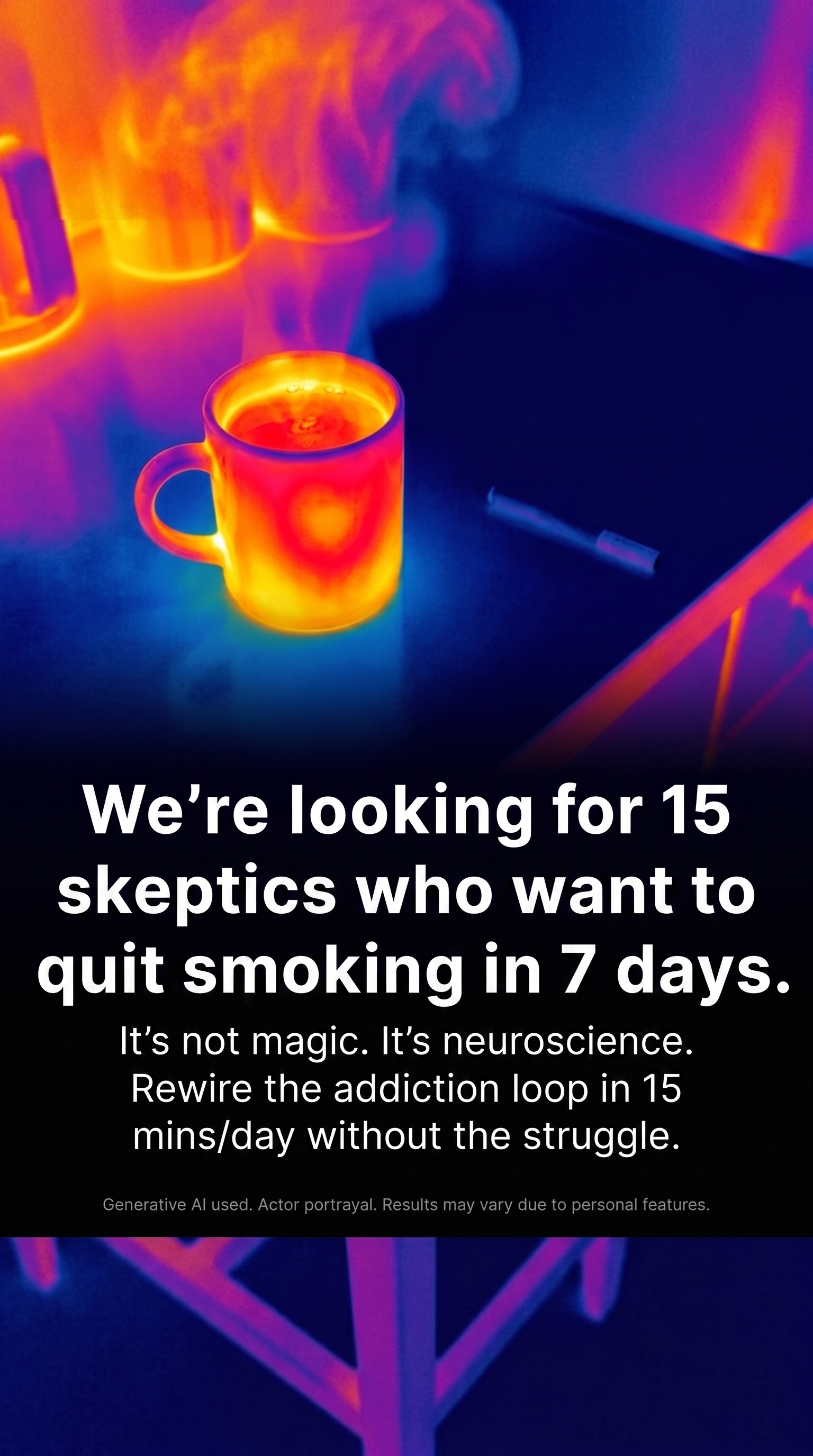 Hypnosis to Stop Smoking Facebook ad