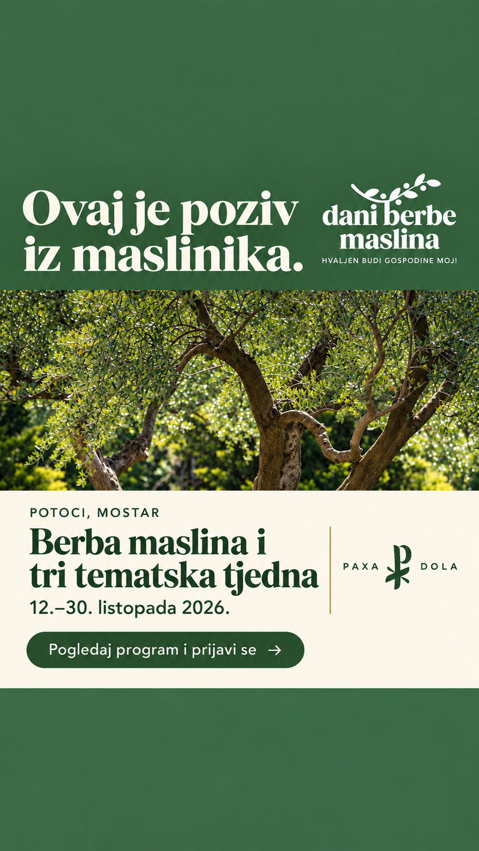 Paxa Dola Facebook ad: Pozivamo te među naše masline