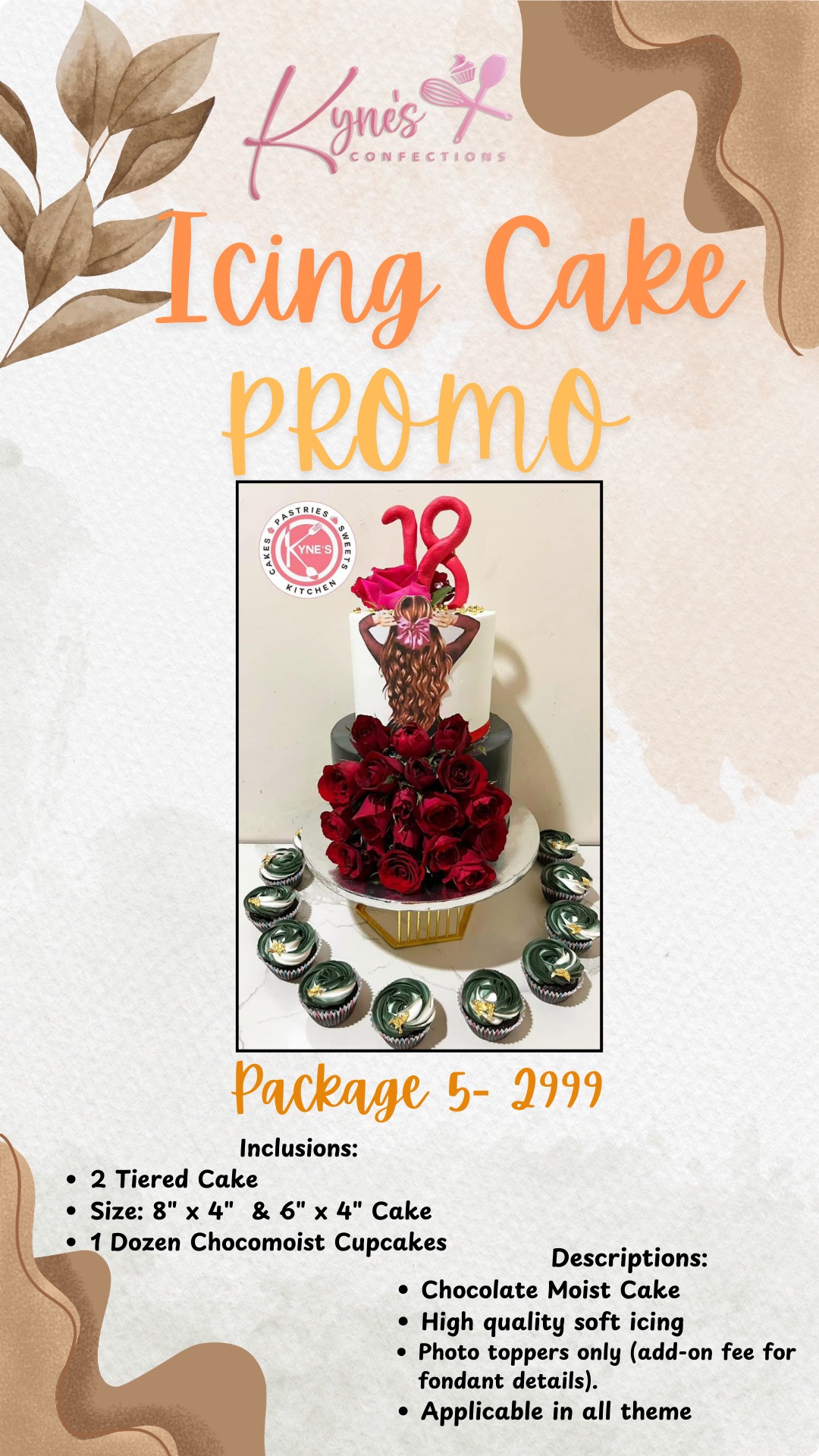 Kyne Umadhay Facebook ad: At Kyne's Confections, we create custom cakes that…