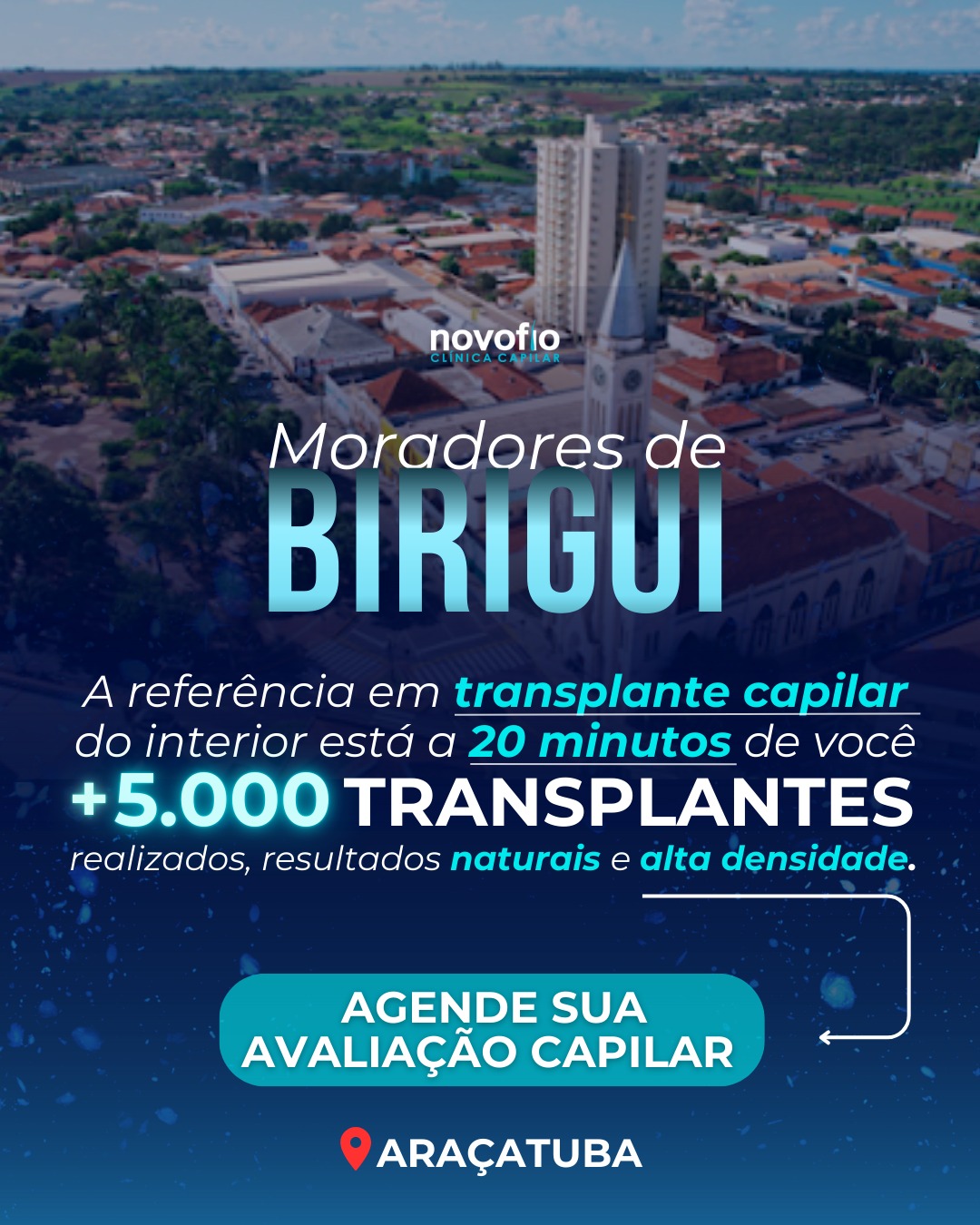 Novofio Araçatuba Clínica Capilar Facebook ad
