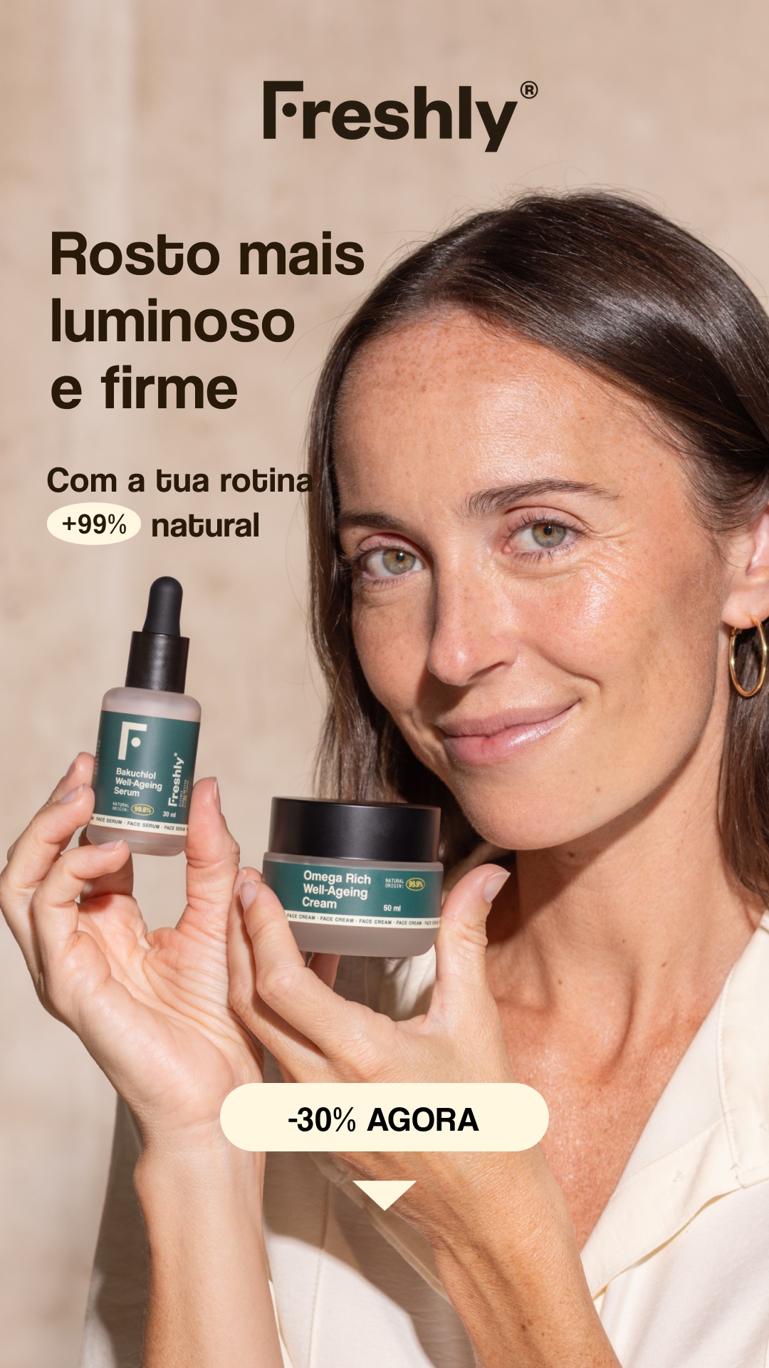 Freshly Cosmetics Facebook ad from Feb 22, 2026