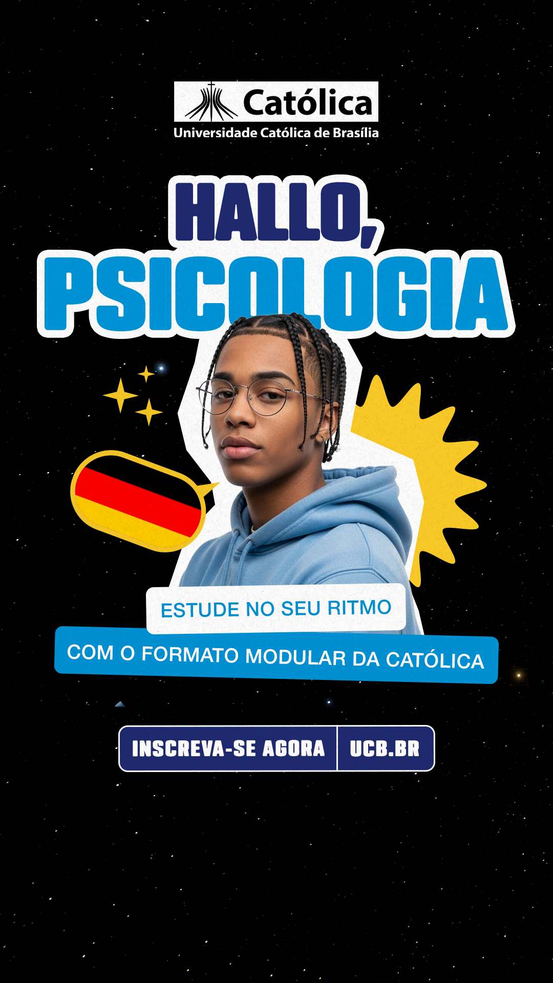 Universidade Católica de Brasília Facebook ad from Nov 17, 2025