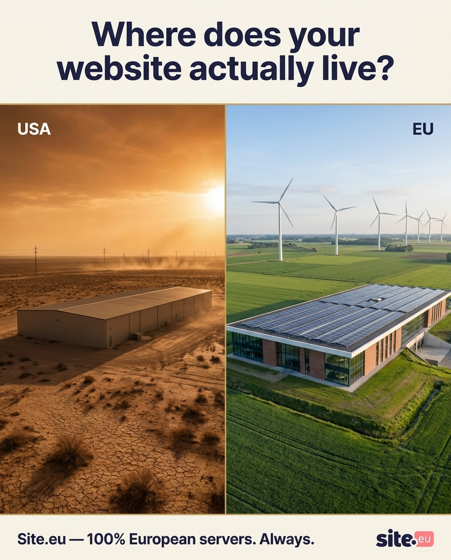 Site.eu Facebook ad: 100% European hosting