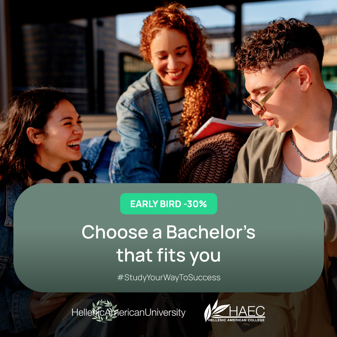 Hellenic American College Facebook ad: EARLY BIRD | -30% on tuition fees until…