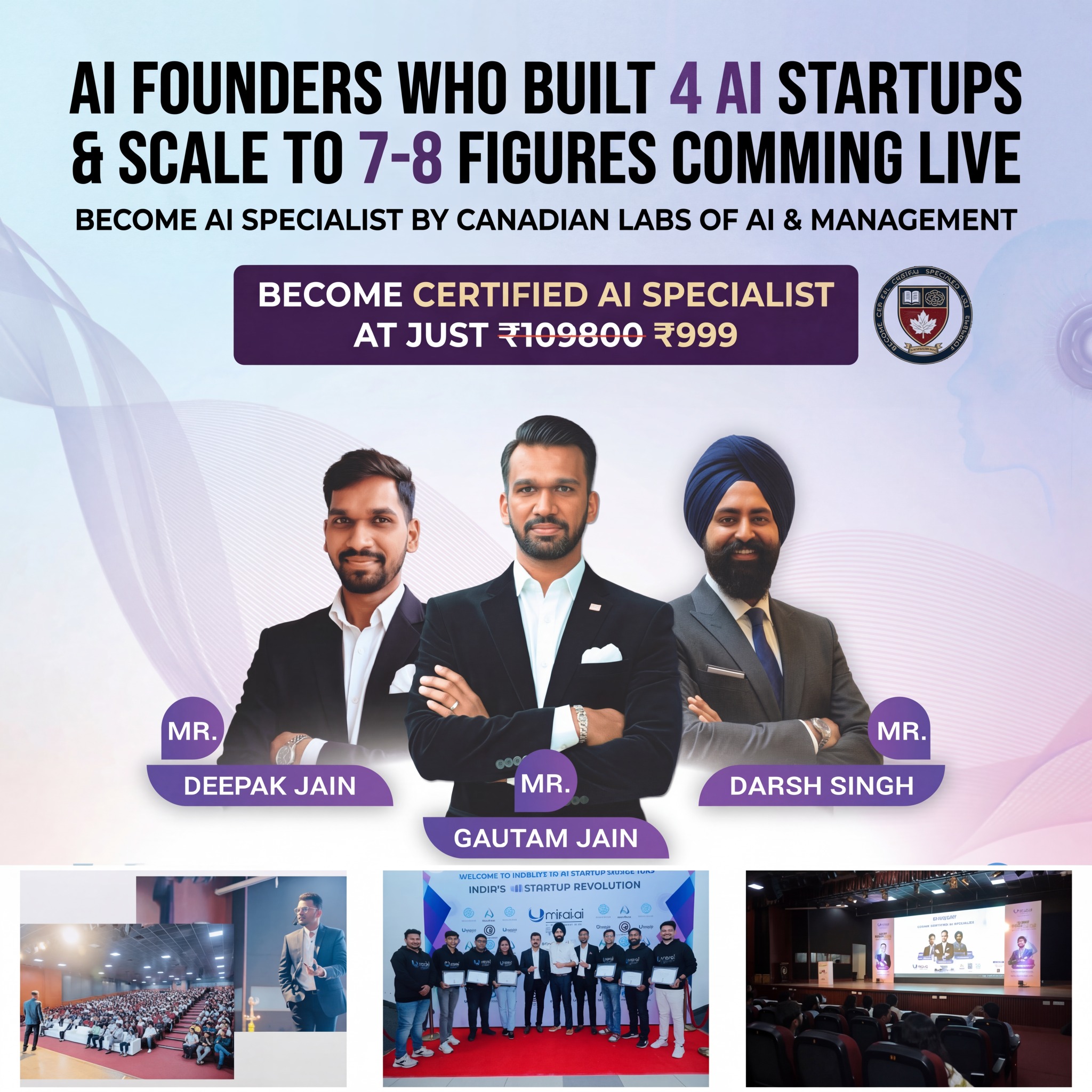 Gautam Jain Facebook ad: Book Your Seat (Limited For 500 Only)