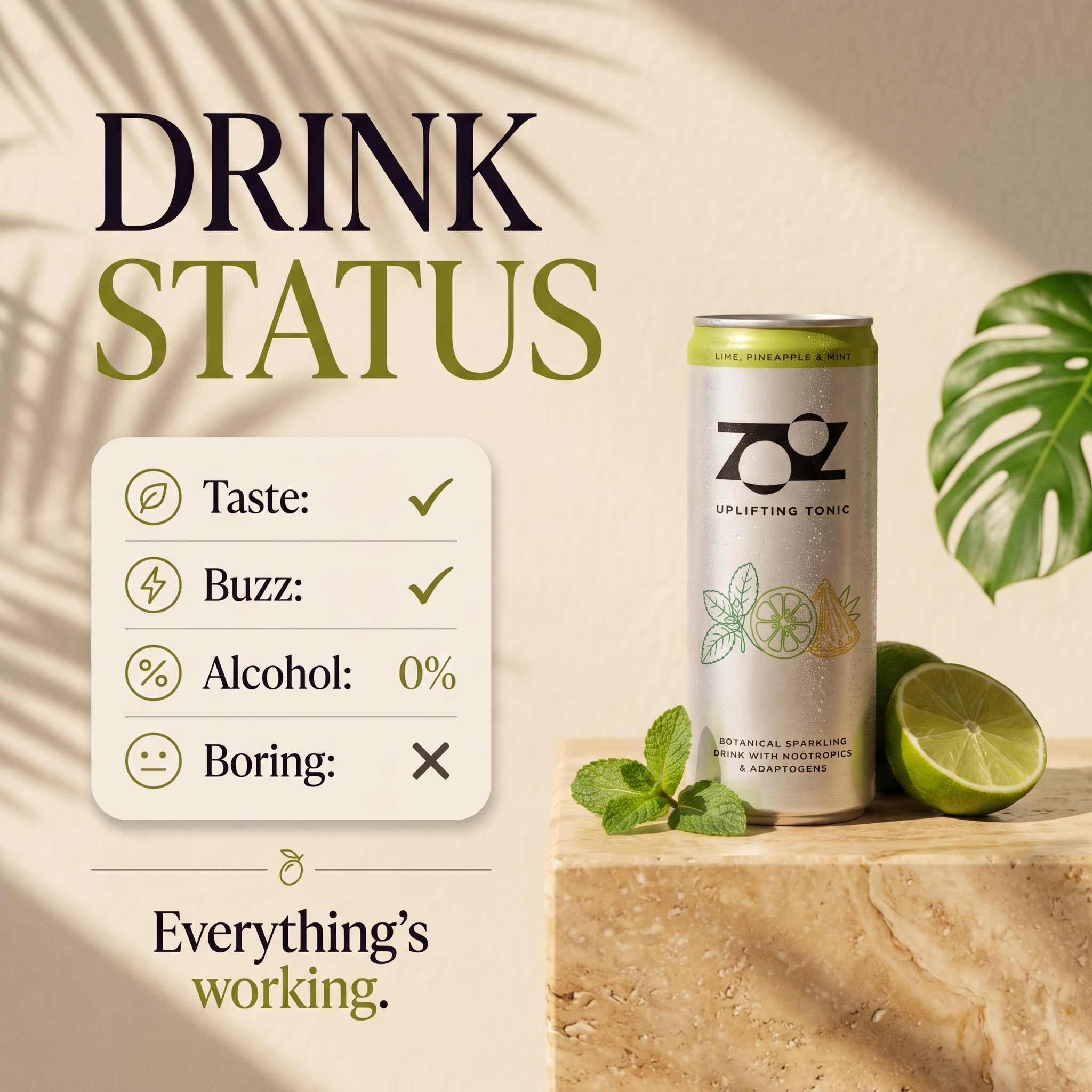 Zooz Drink Facebook ad: Feel the tingle.