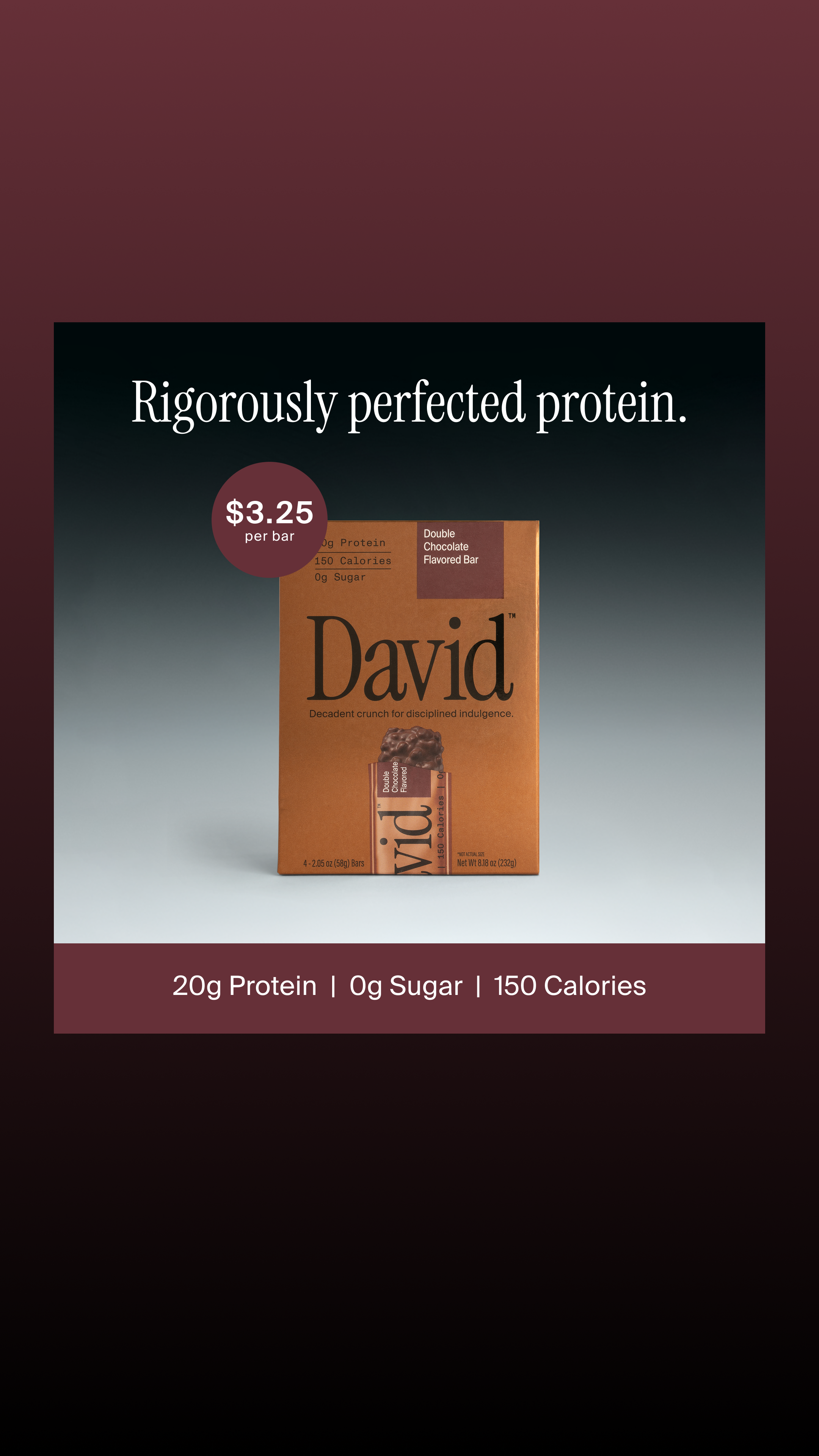 David Protein Facebook ad