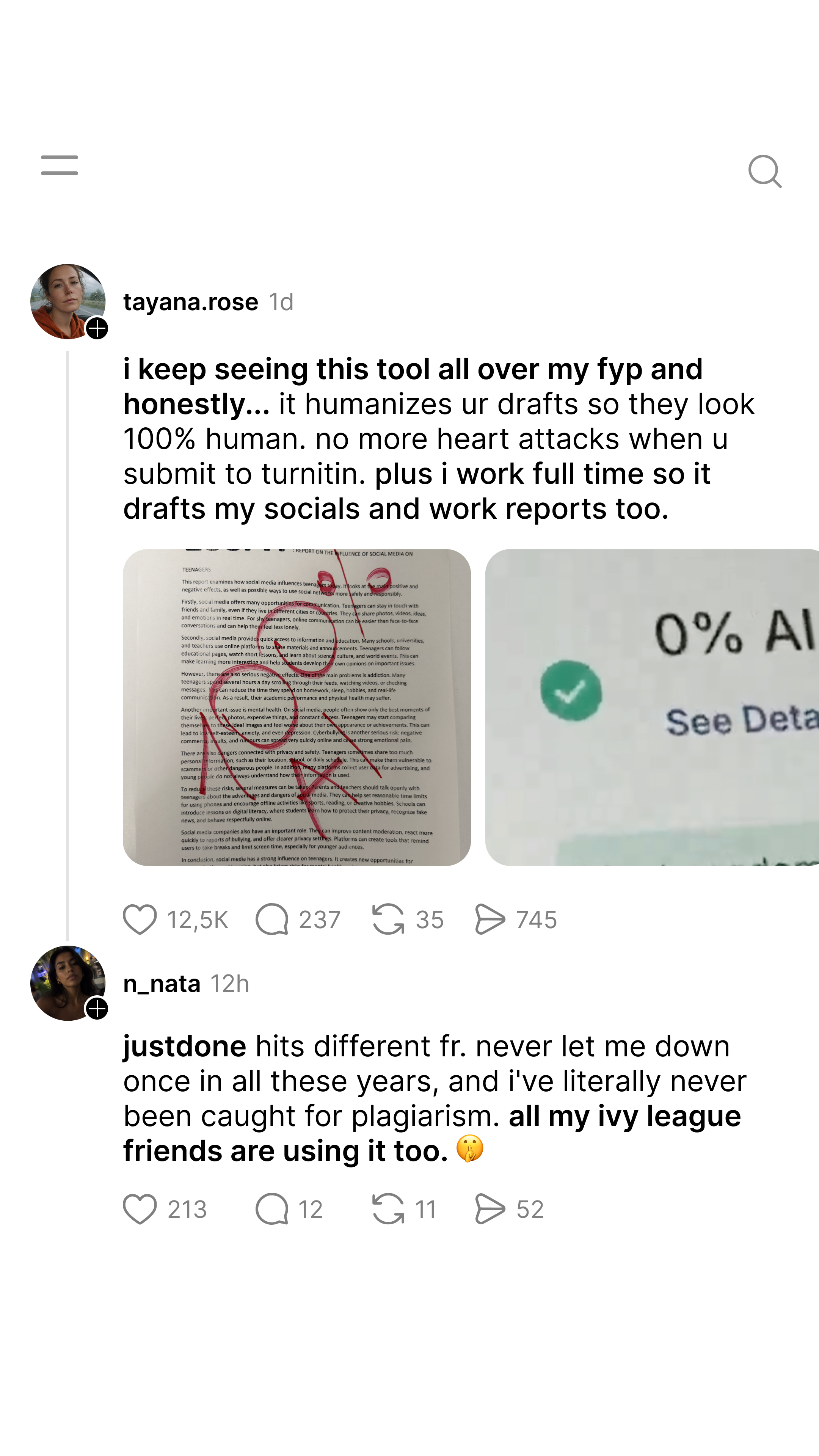 JustDone Facebook ad