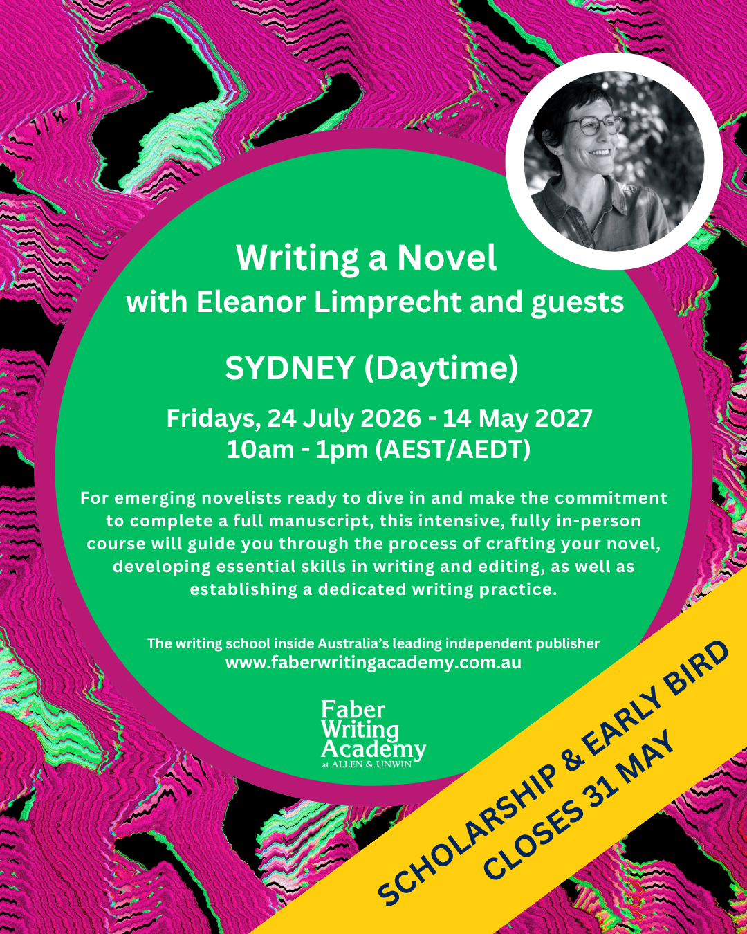 Faber Writing Academy at Allen and Unwin Facebook ad