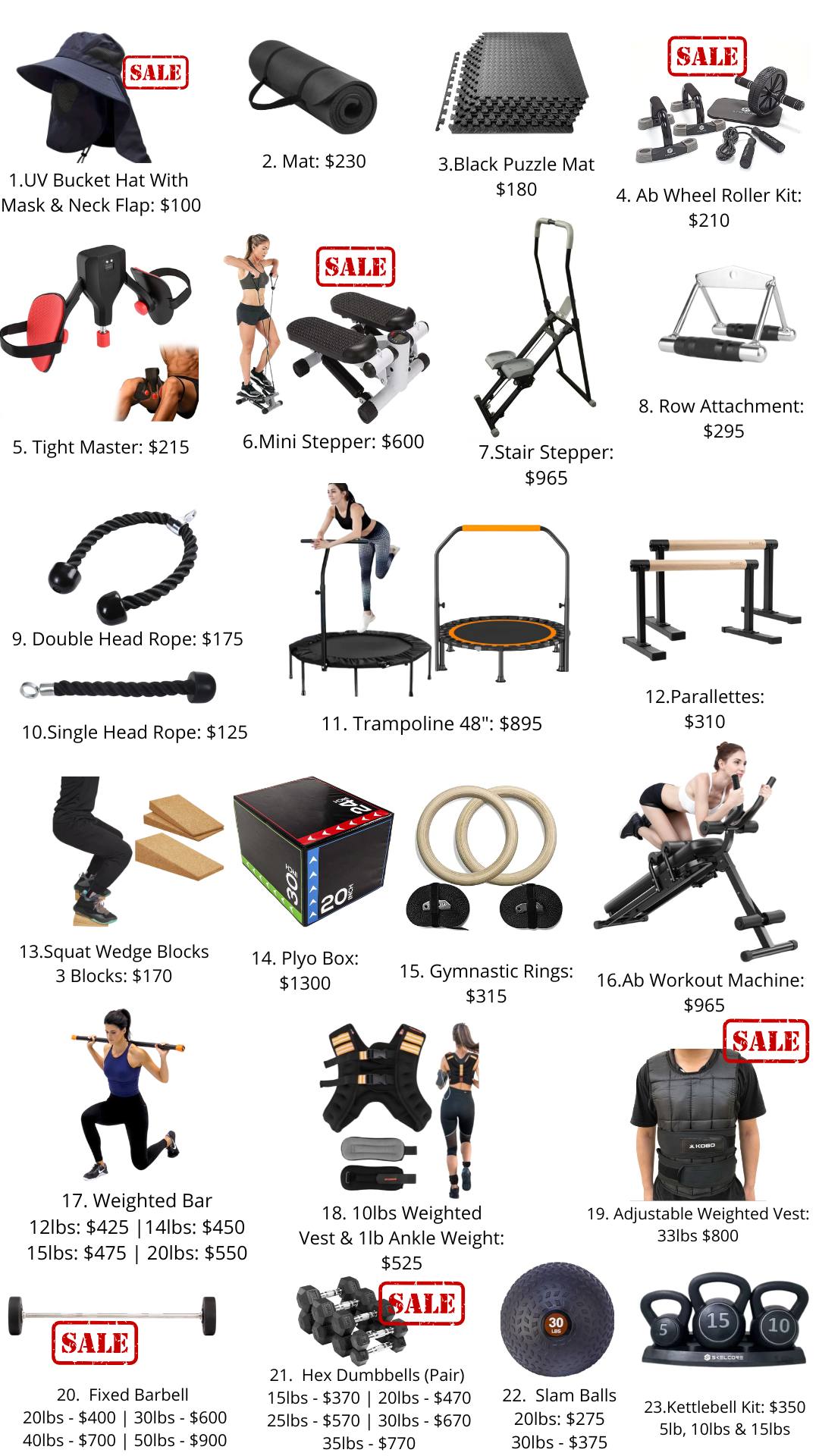 Myfitnesstt Facebook ad: Get fit with our new arrivals!