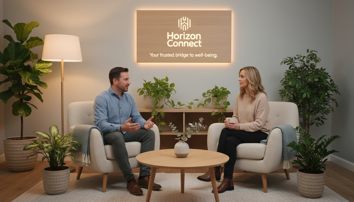 Horizon Connect Facebook ad: Feeling Overwhelmed Lately?