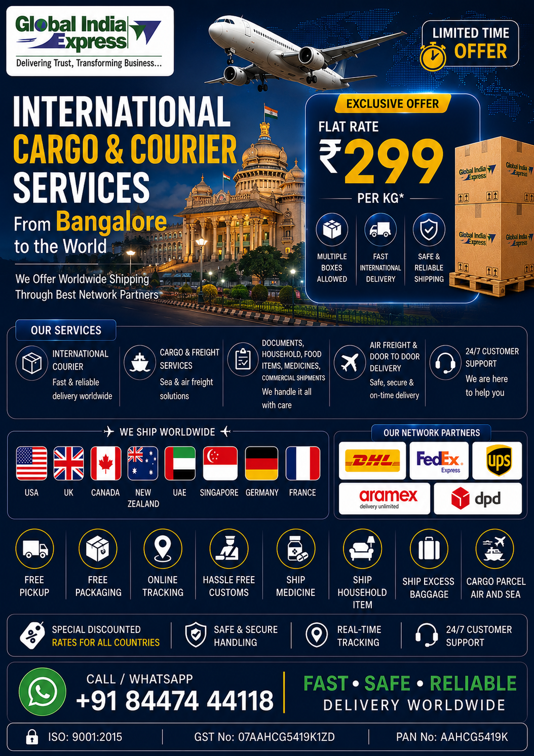 Global India Express Pvt Ltd Facebook ad: Cargo Parcel Booking