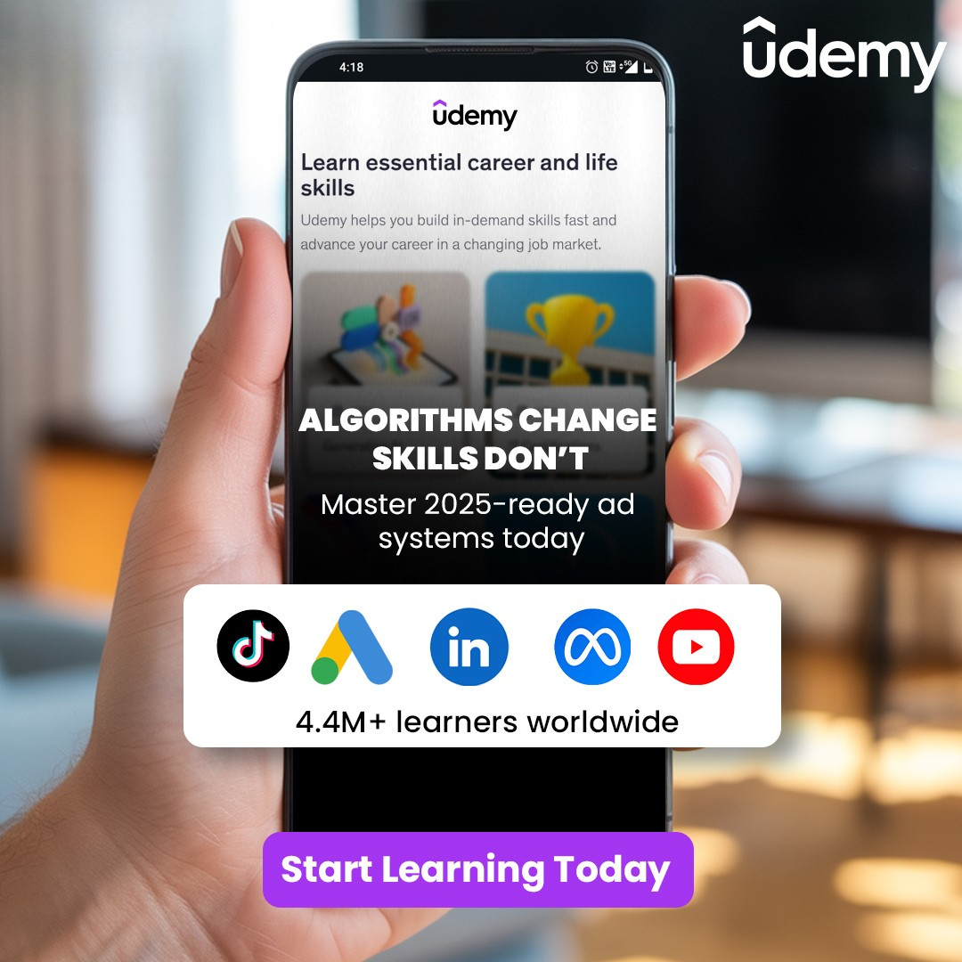 Udemy Facebook ad