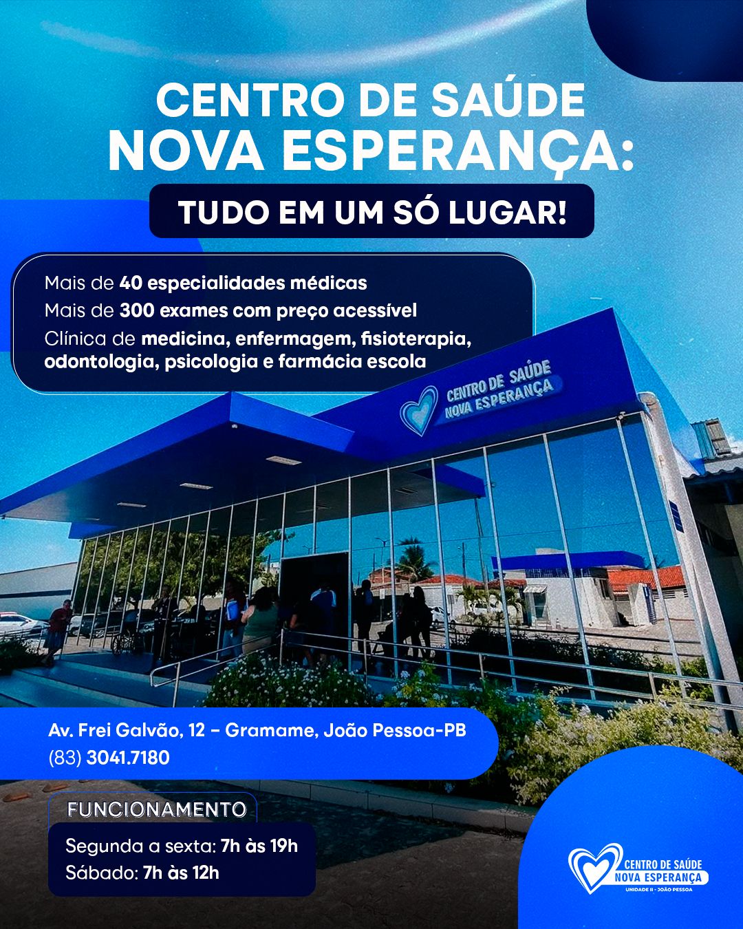 Centro de Saúde Nova Esperança - Clínica Escola, Unidade II Facebook ad: O Centro de Saúde Nova Esperança está pronto…