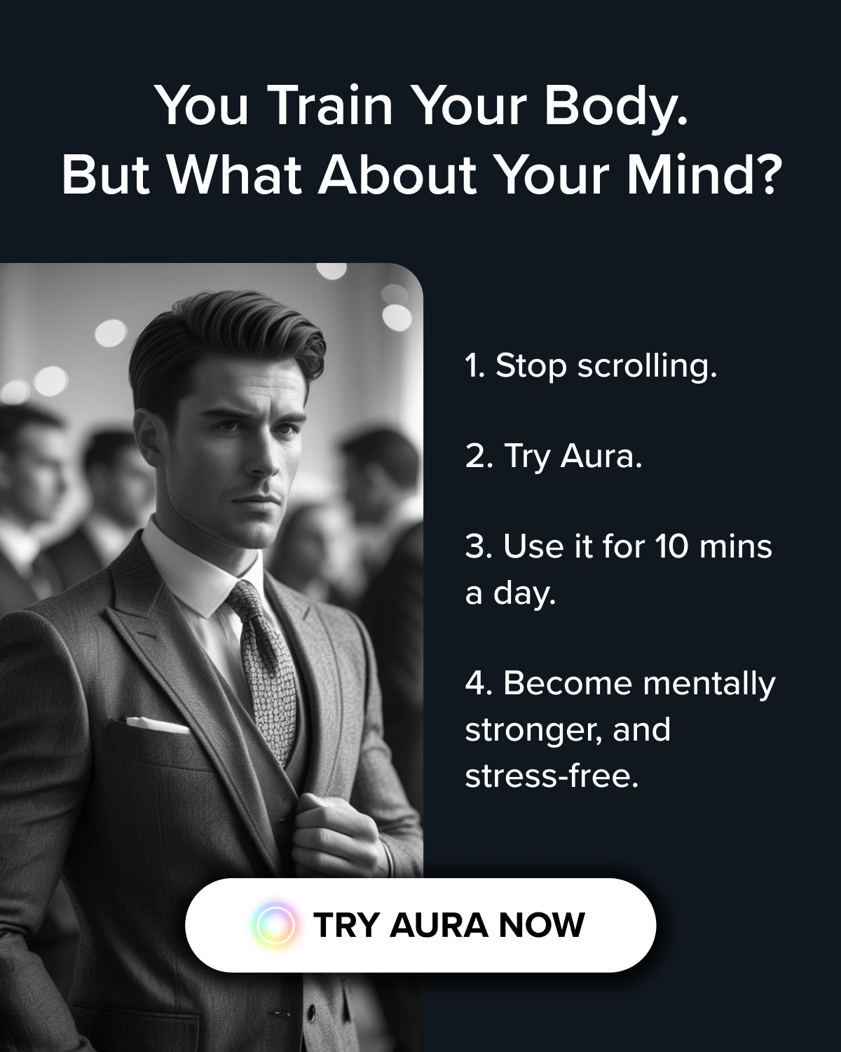 Aura: Find peace every day Facebook ad