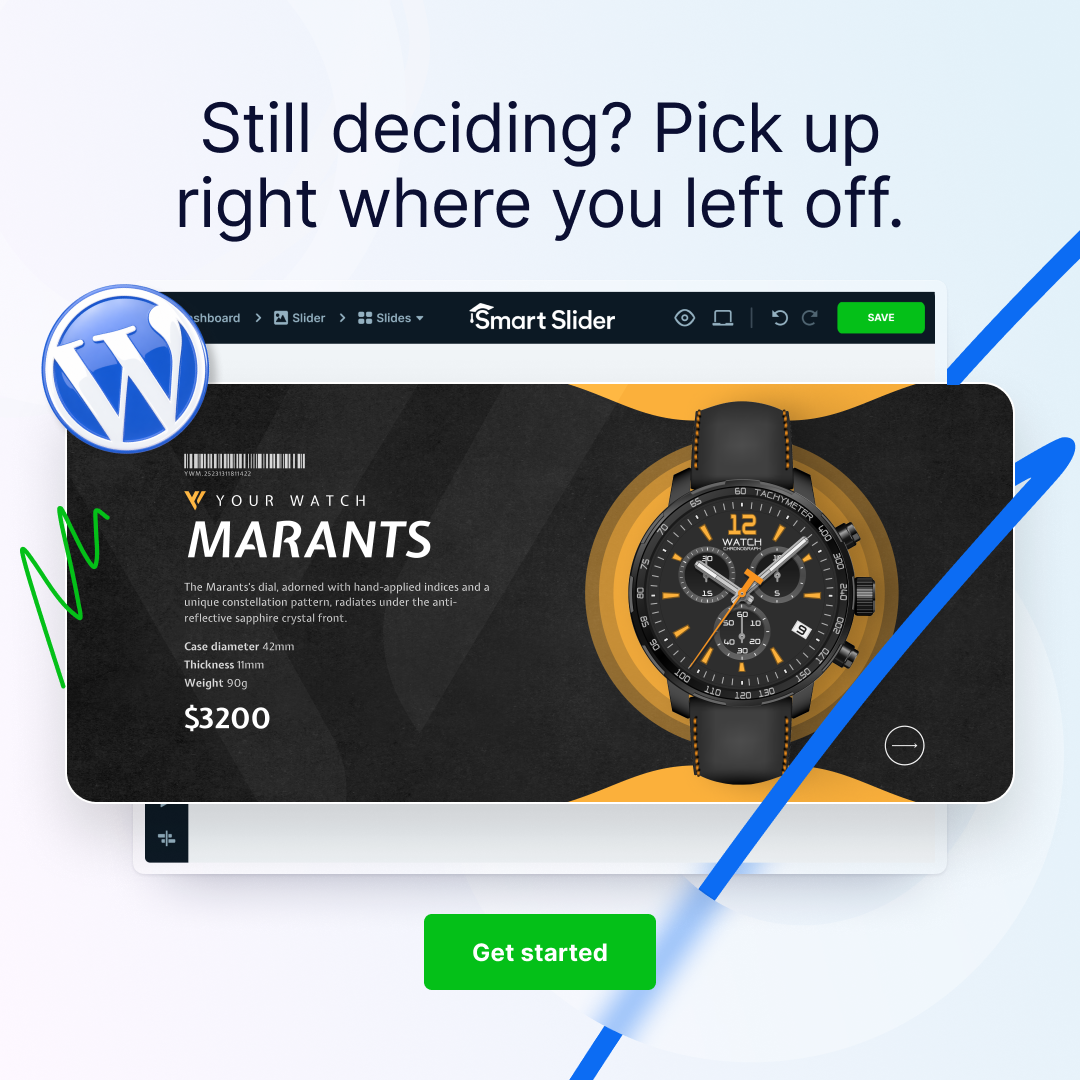 Smart Slider 3 Facebook ad: Pick up where you left off.