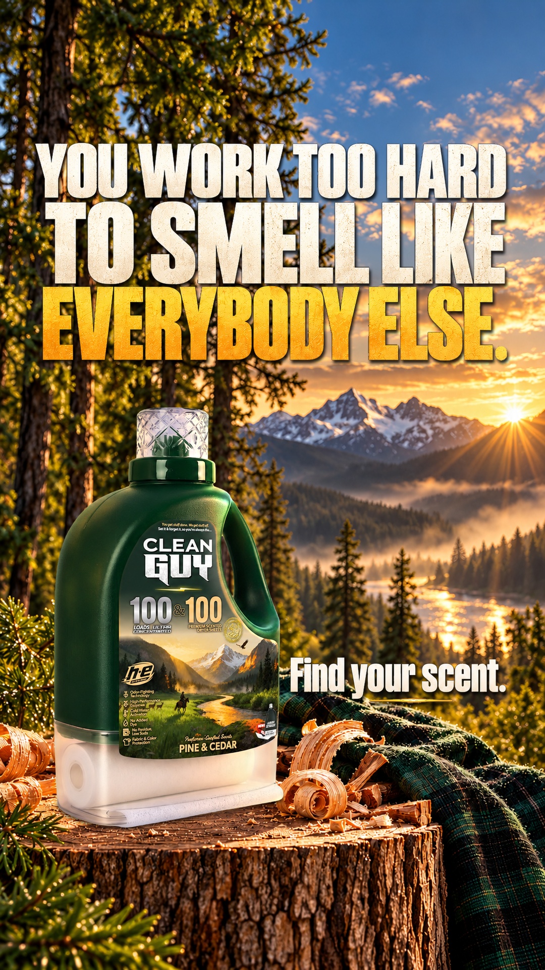 Clean Guy Facebook ad: You're a dude, not a lilac.